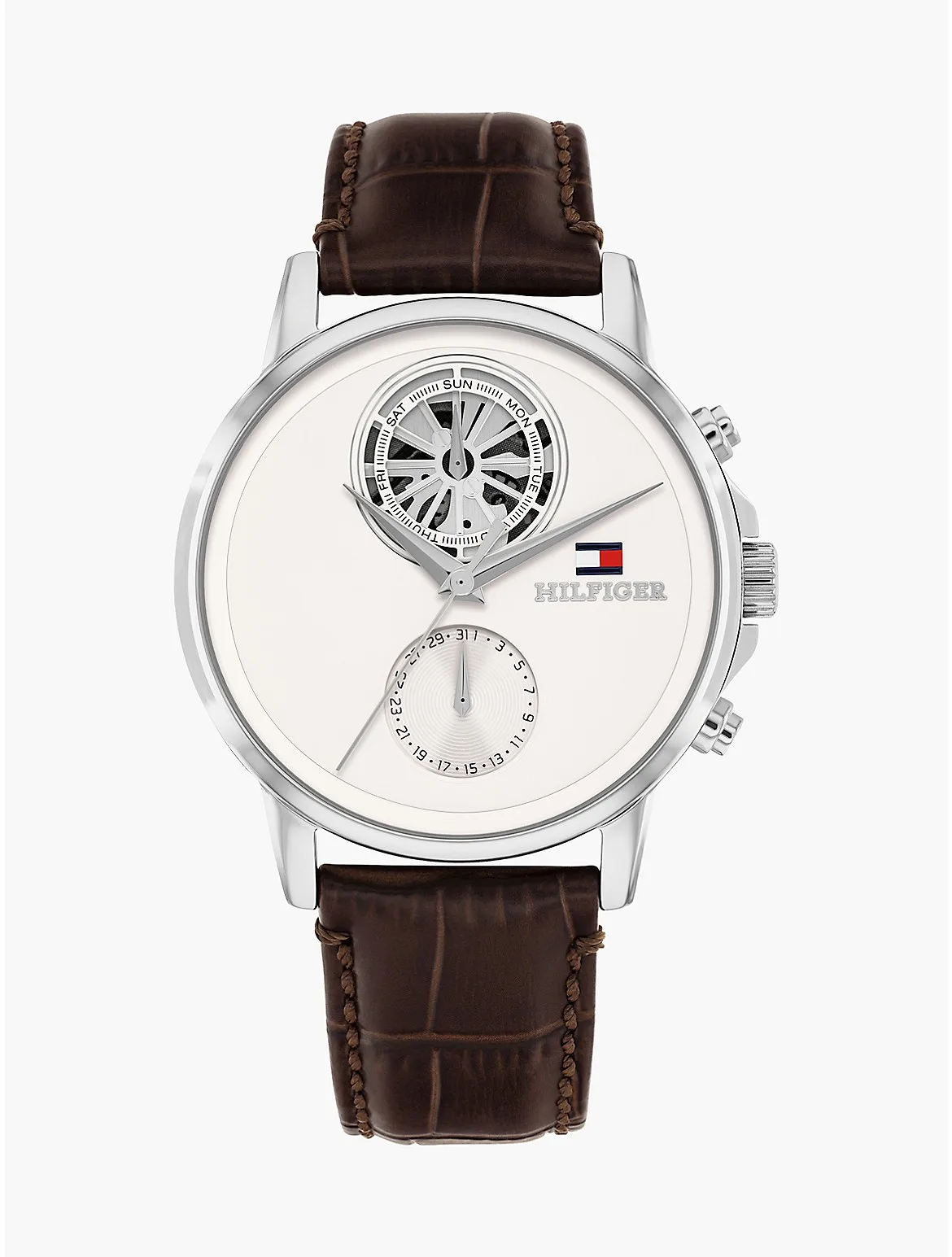 40MM Leather Strap Dress Watch by Tommy Hilfiger