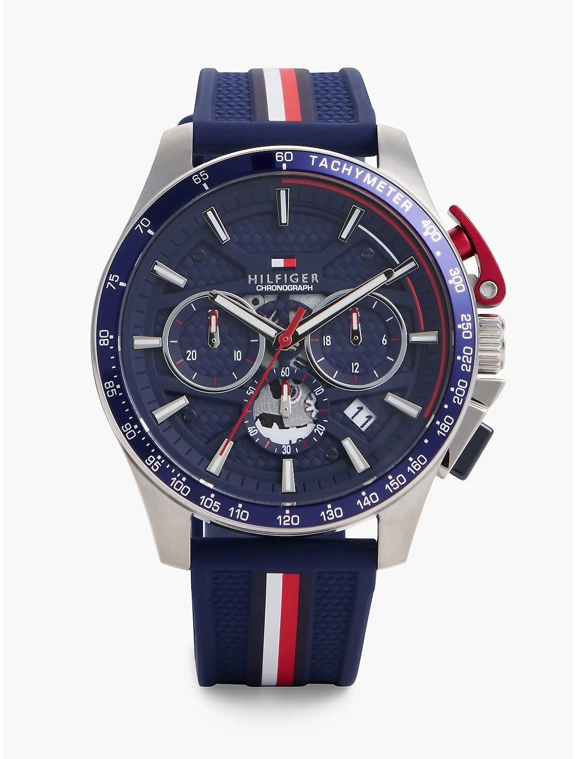 44MM Silicone Strap Chronograph Watch by Tommy Hilfiger