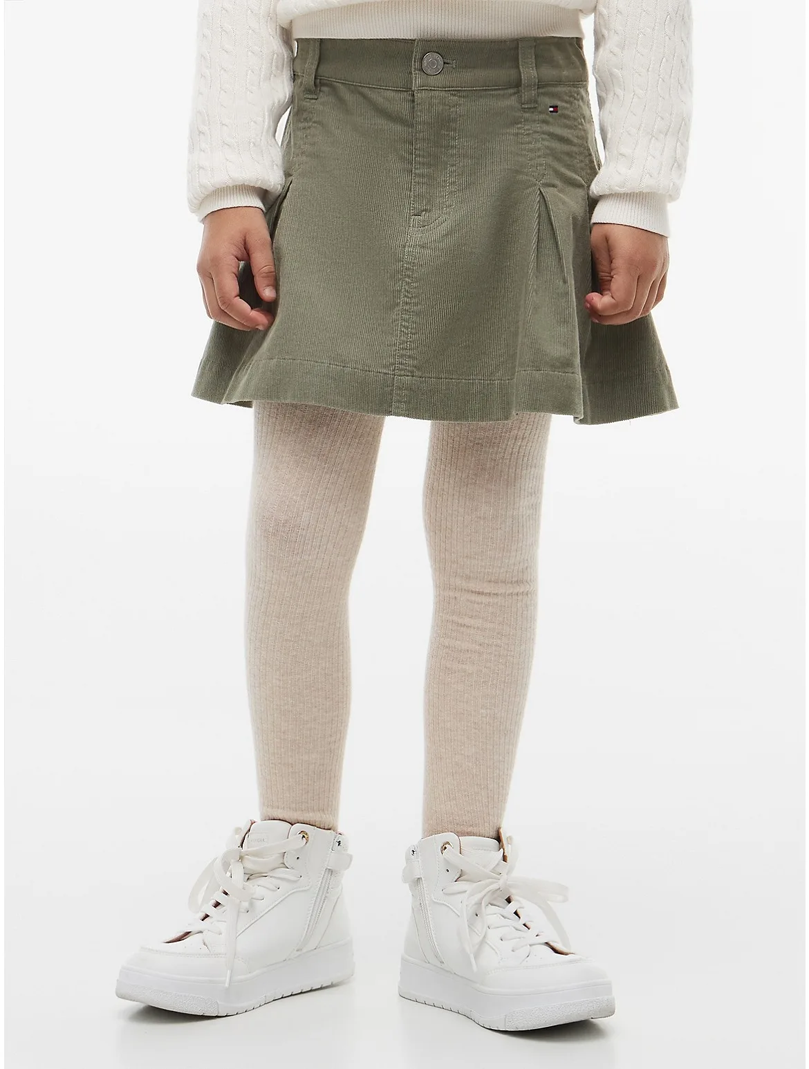 Pleated Corduroy Mini Skirt by Tommy Hilfiger
