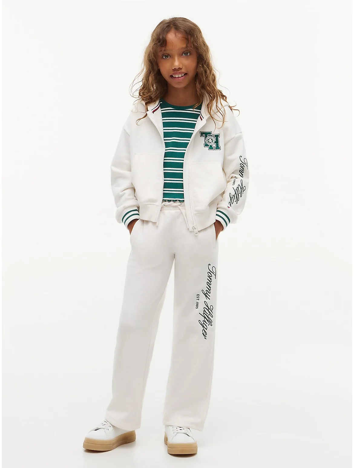 Hilfiger Logo Wide Leg Sweatpant by Tommy Hilfiger