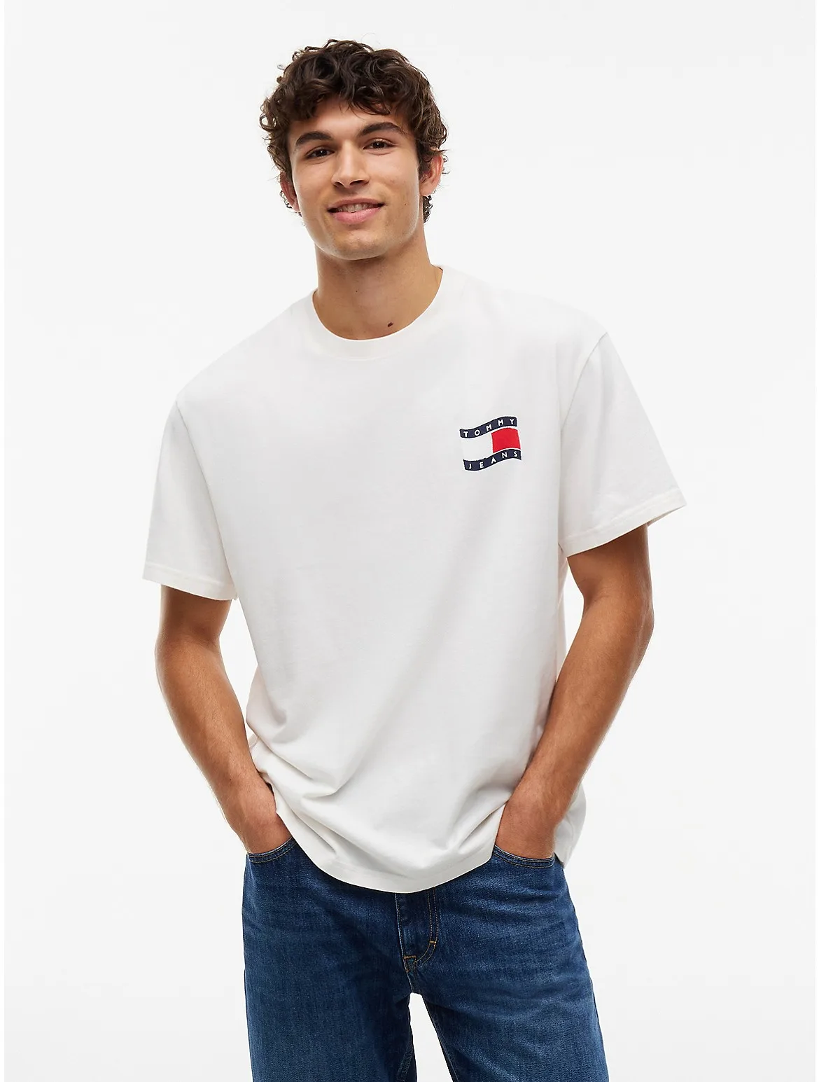 Tommy Jeans Wavy Flag Logo T-Shirt by Tommy Hilfiger