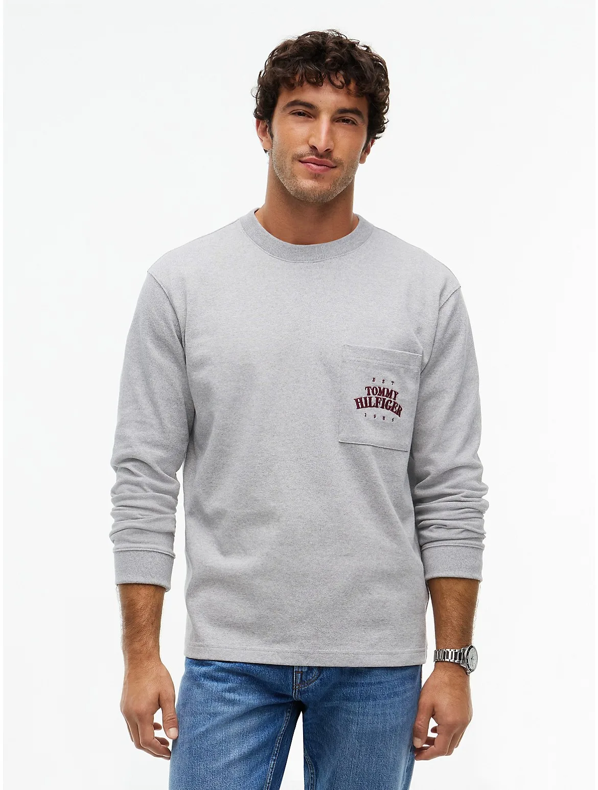 Relaxed Fit Varsity Logo Pocket T-Shirt by Tommy Hilfiger