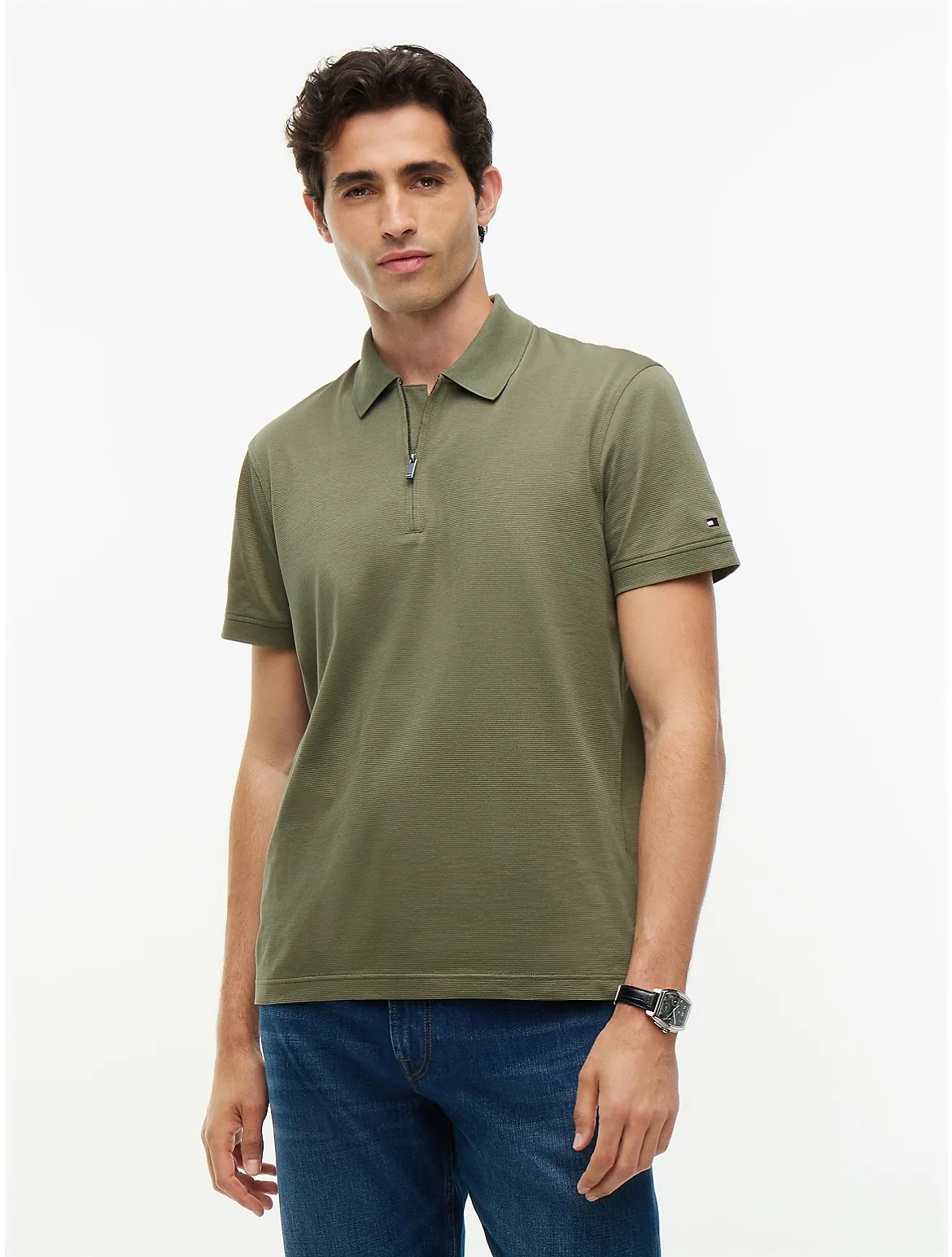 New York Label Regular Fit Performance Polo by Tommy Hilfiger