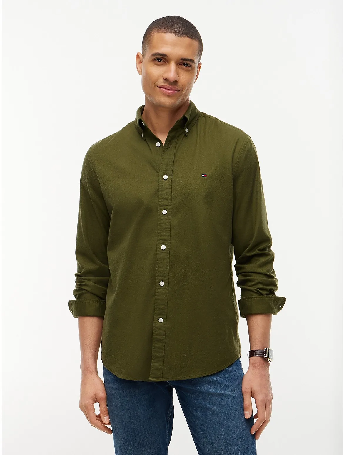 Regular Fit Flex Flannel Shirt by Tommy Hilfiger