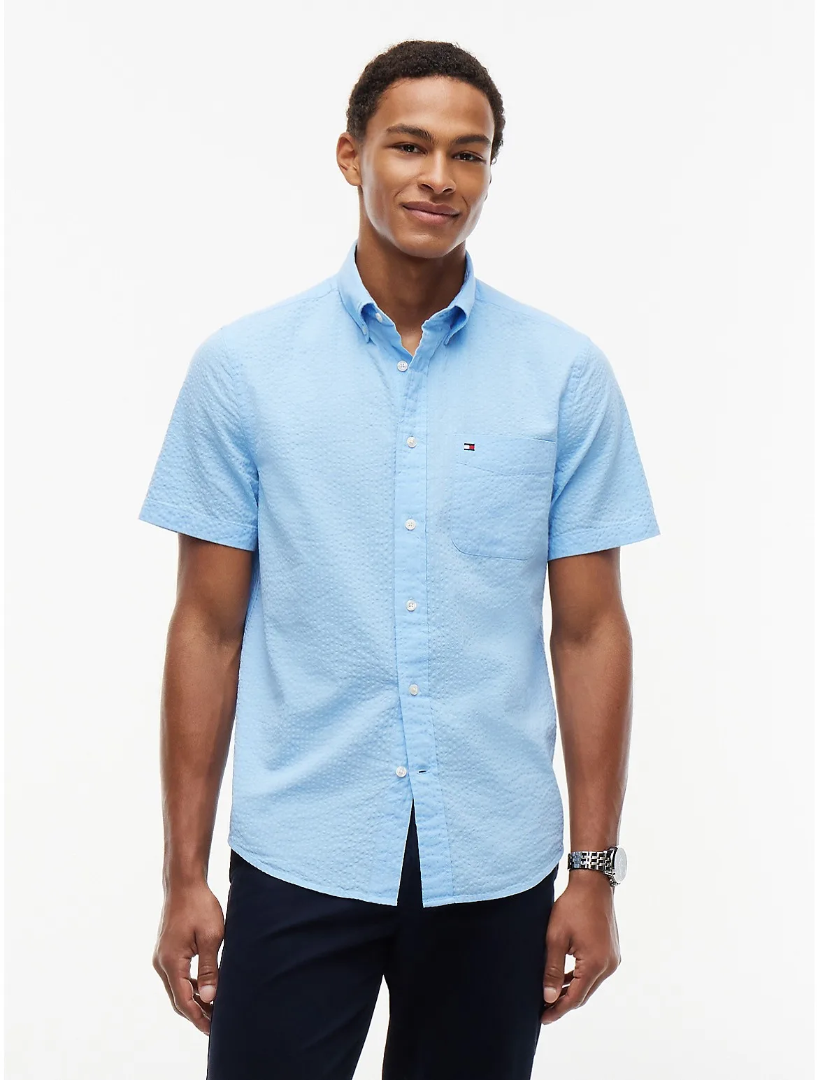 Regular Fit Seersucker Shirt