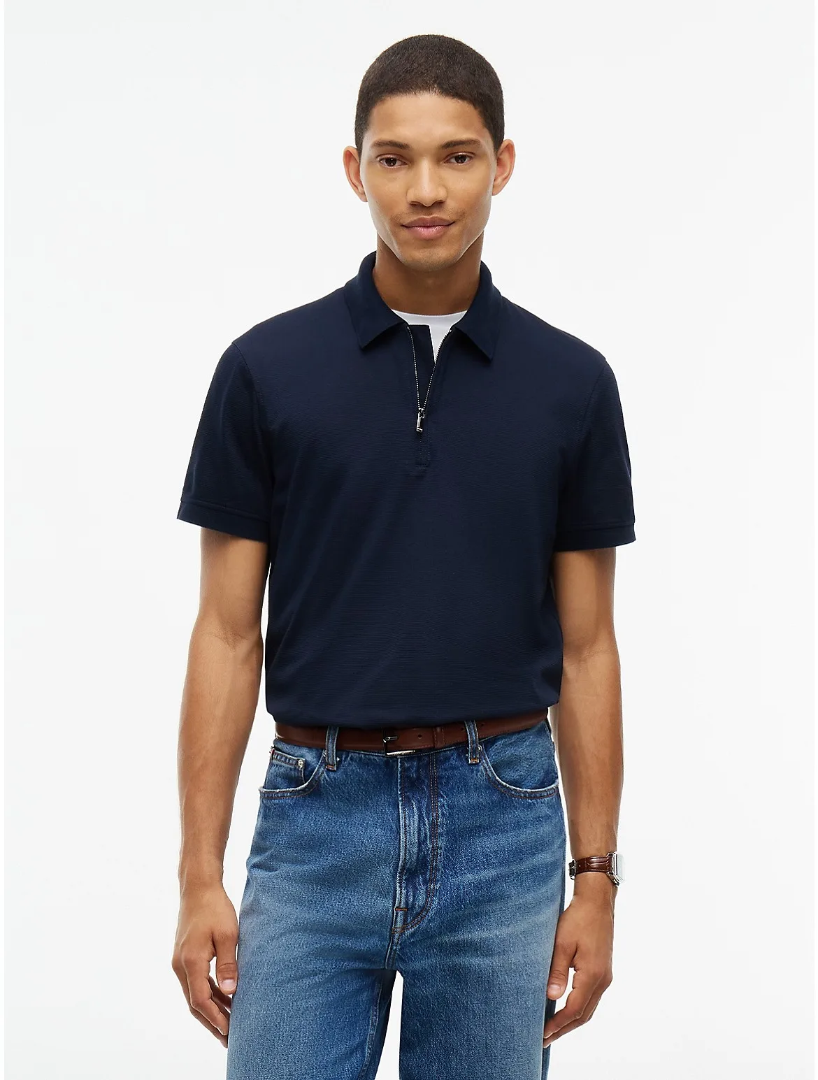 New York Label Regular Fit Performance Polo
