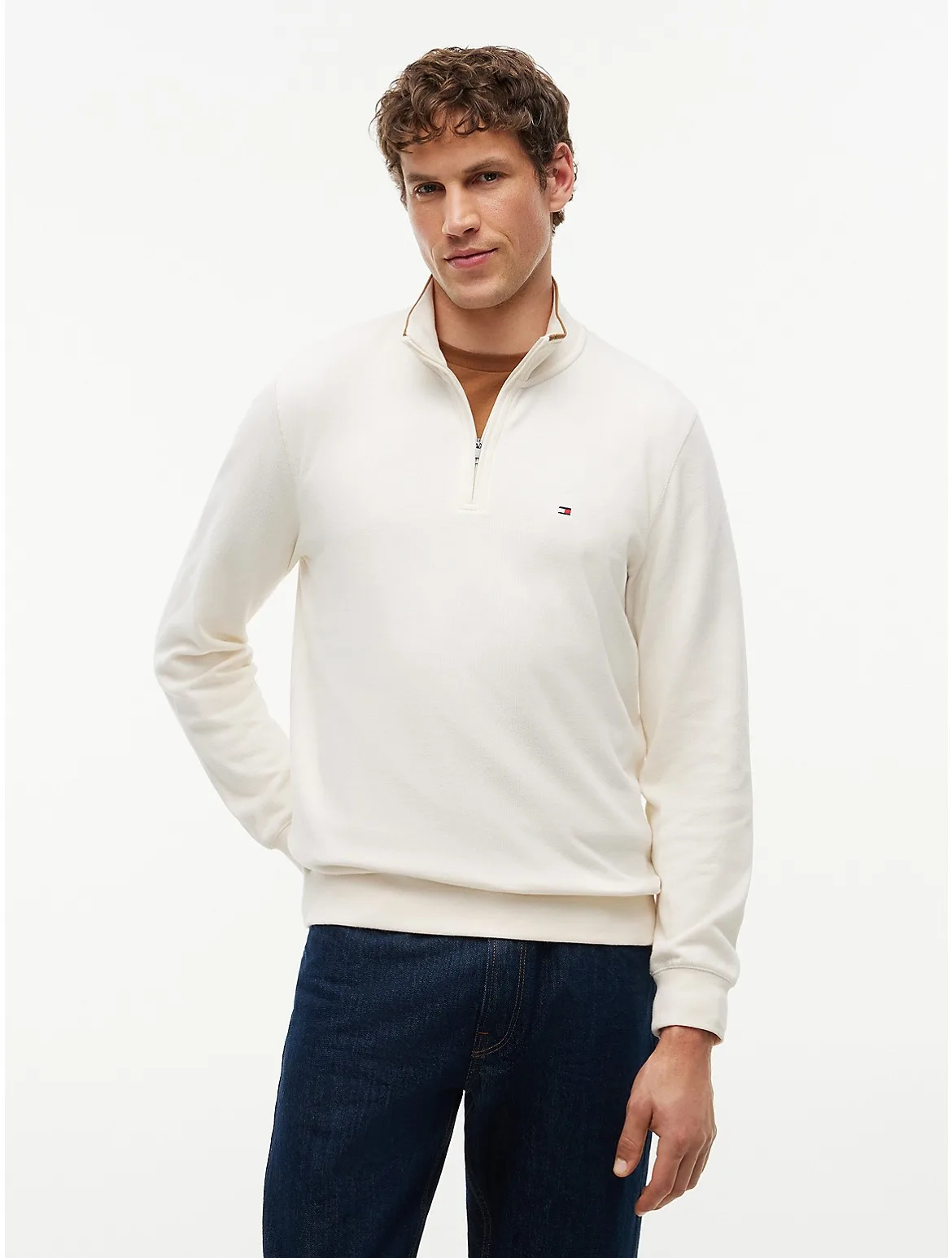 Rib-Knit Quarter-Zip Sweatshirt by Tommy Hilfiger