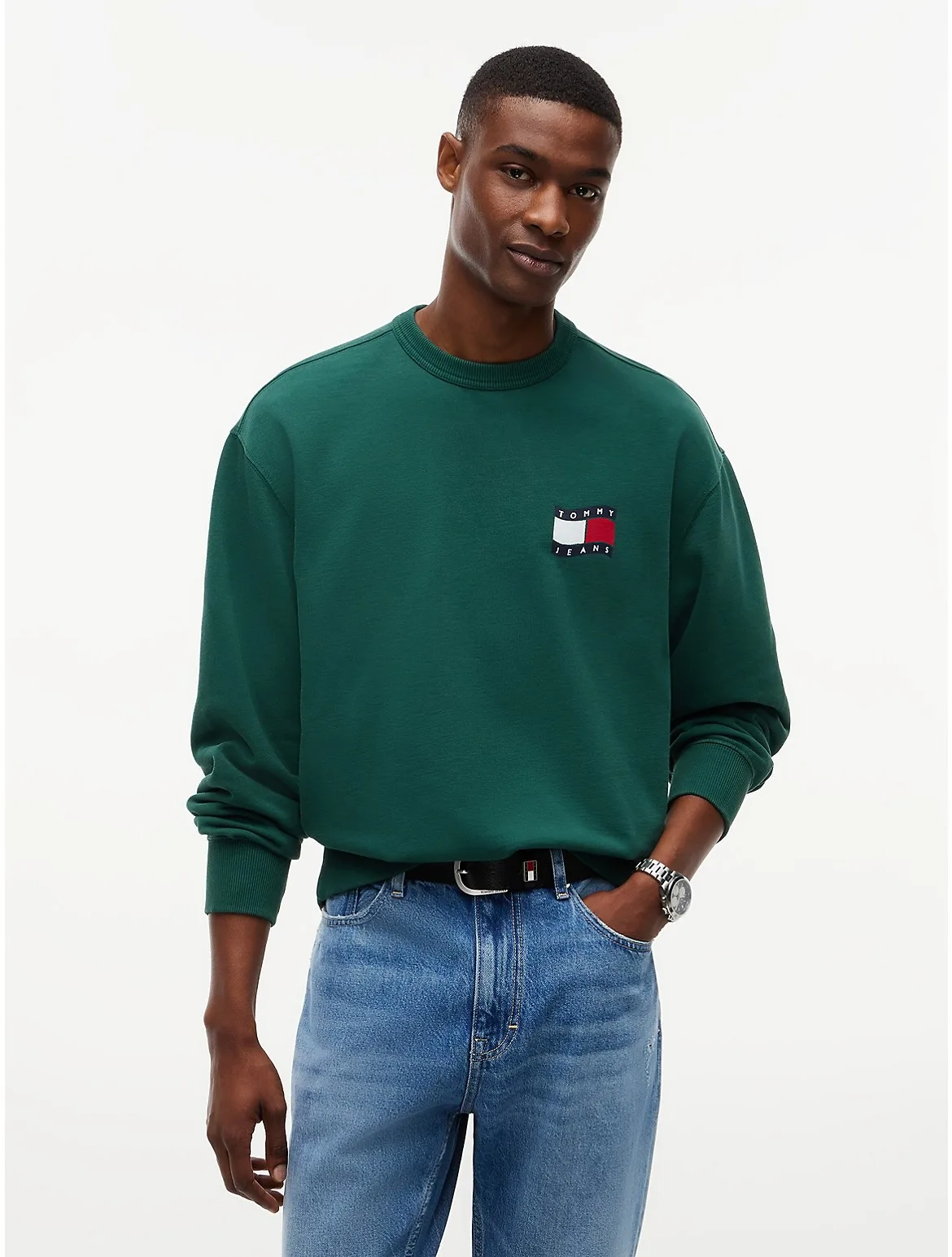Tommy Jeans Wavy Flag Logo Sweatshirt by Tommy Hilfiger