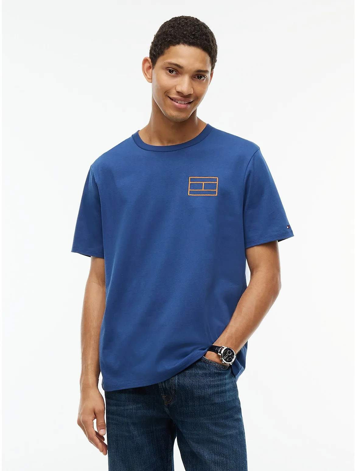 Embroidered Flag Logo T-Shirt by Tommy Hilfiger