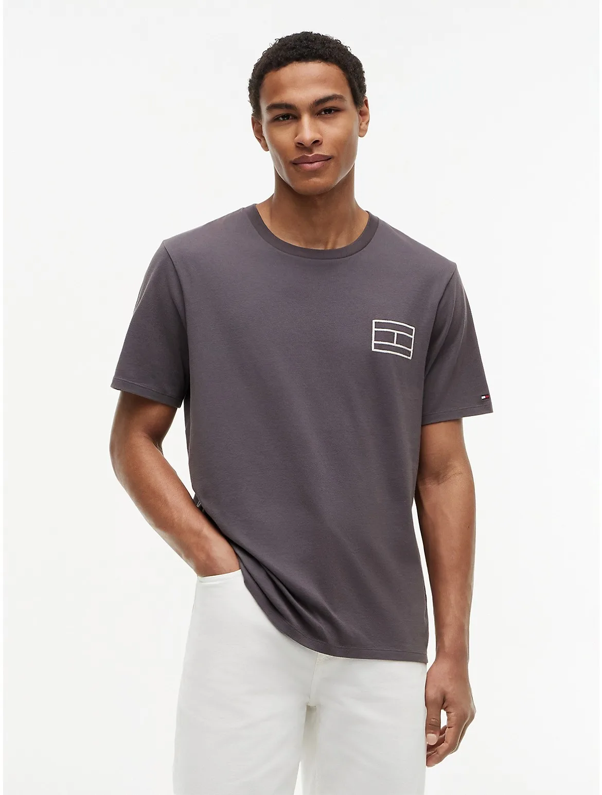 Embroidered Flag Logo T-Shirt