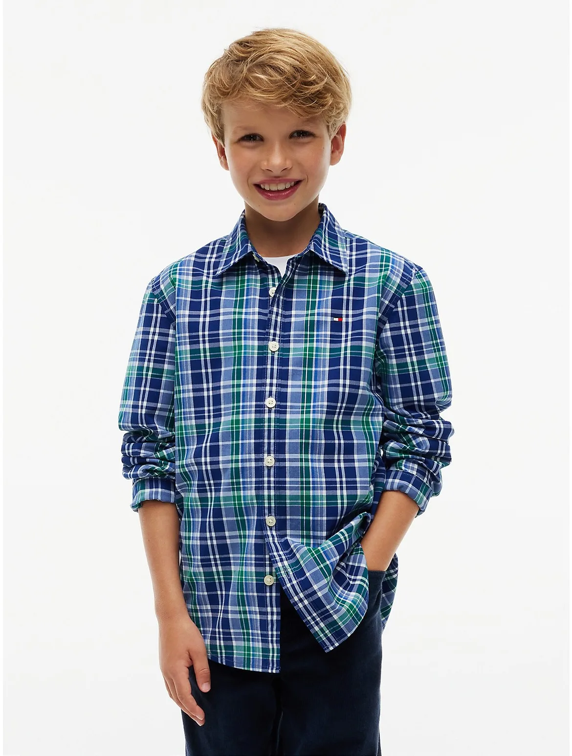 Plaid Poplin Shirt by Tommy Hilfiger
