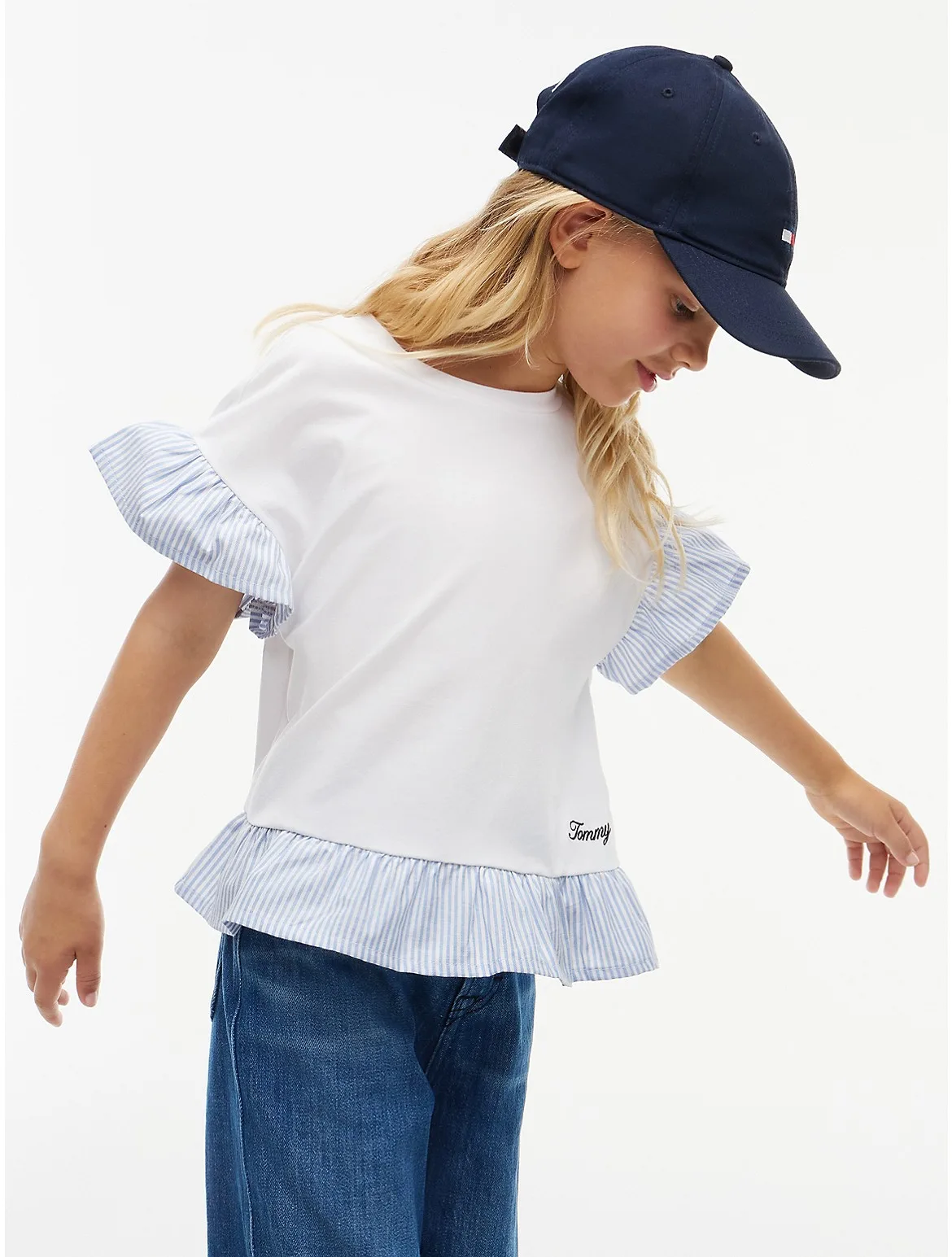Mixed-Media Ruffle T-Shirt by Tommy Hilfiger