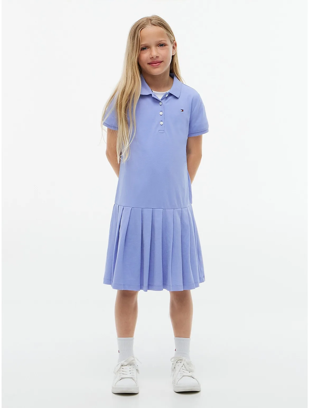 Pleated Stretch Polo Dress by Tommy Hilfiger