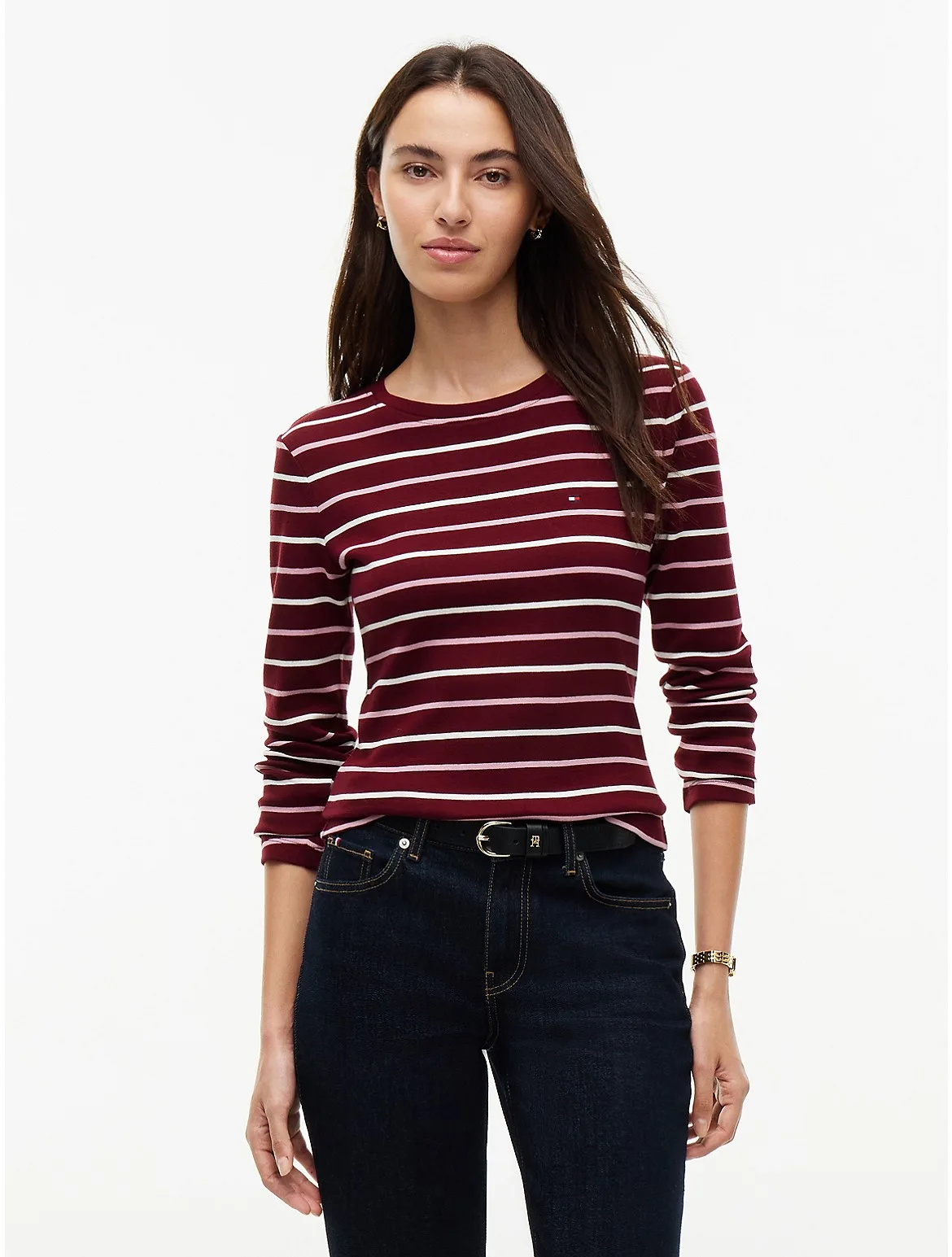 Long-Sleeve Striped Favorite T-Shirt