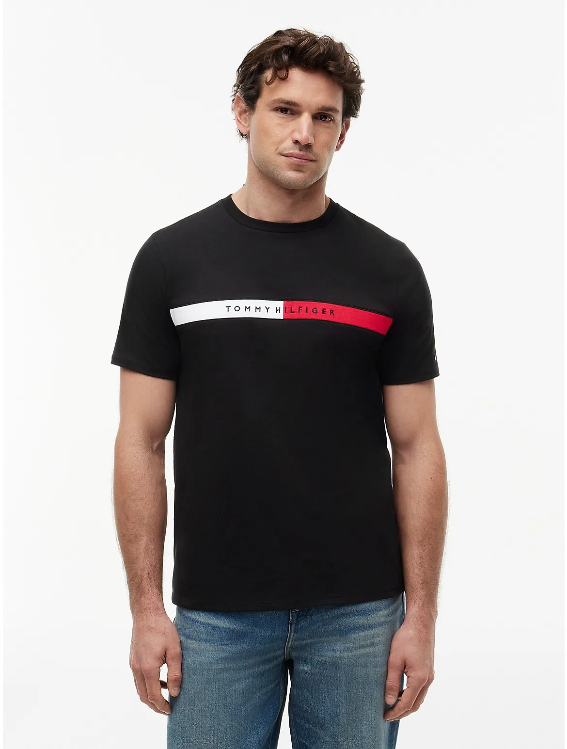 Colorblock Flag Stripe Logo T-Shirt