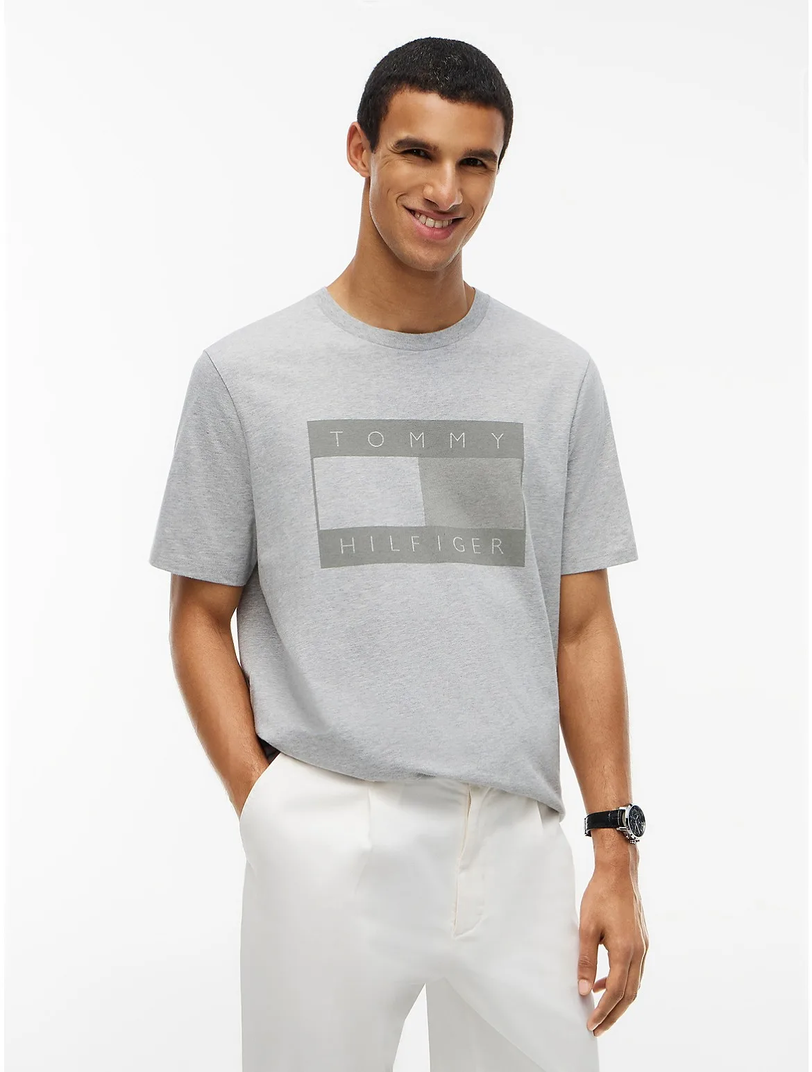 Tonal Flag Logo T-Shirt by Tommy Hilfiger