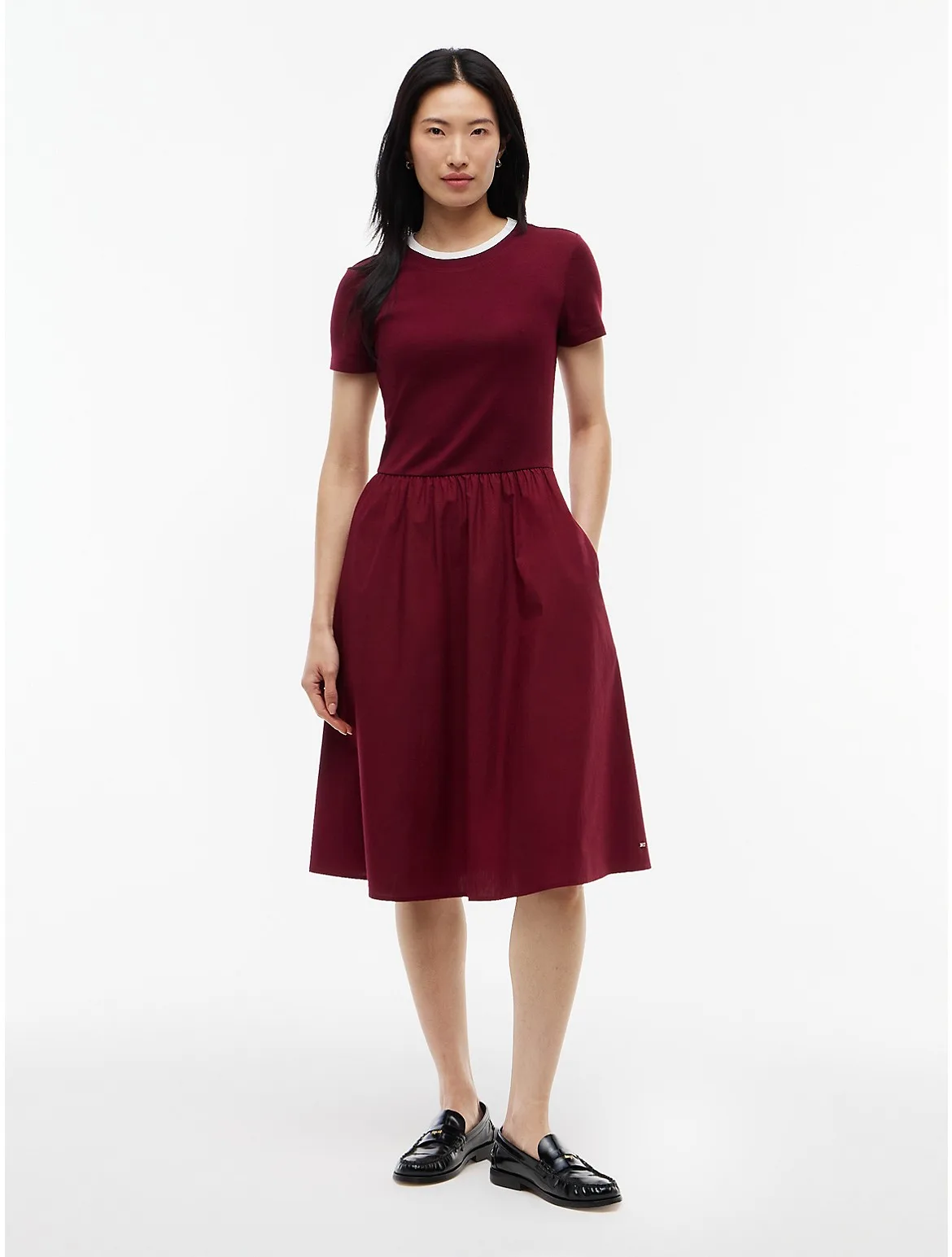 Mixed-Media T-Shirt Midi Dress by Tommy Hilfiger