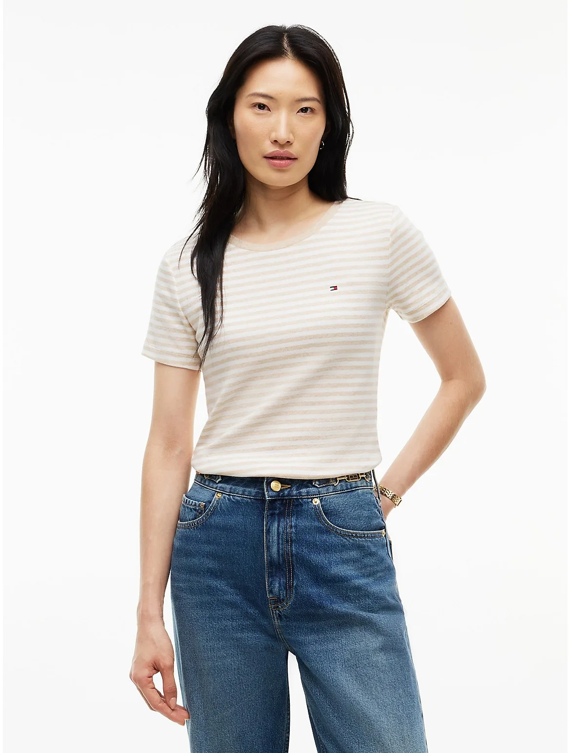 Slim Fit Striped Favorite T-Shirt by Tommy Hilfiger