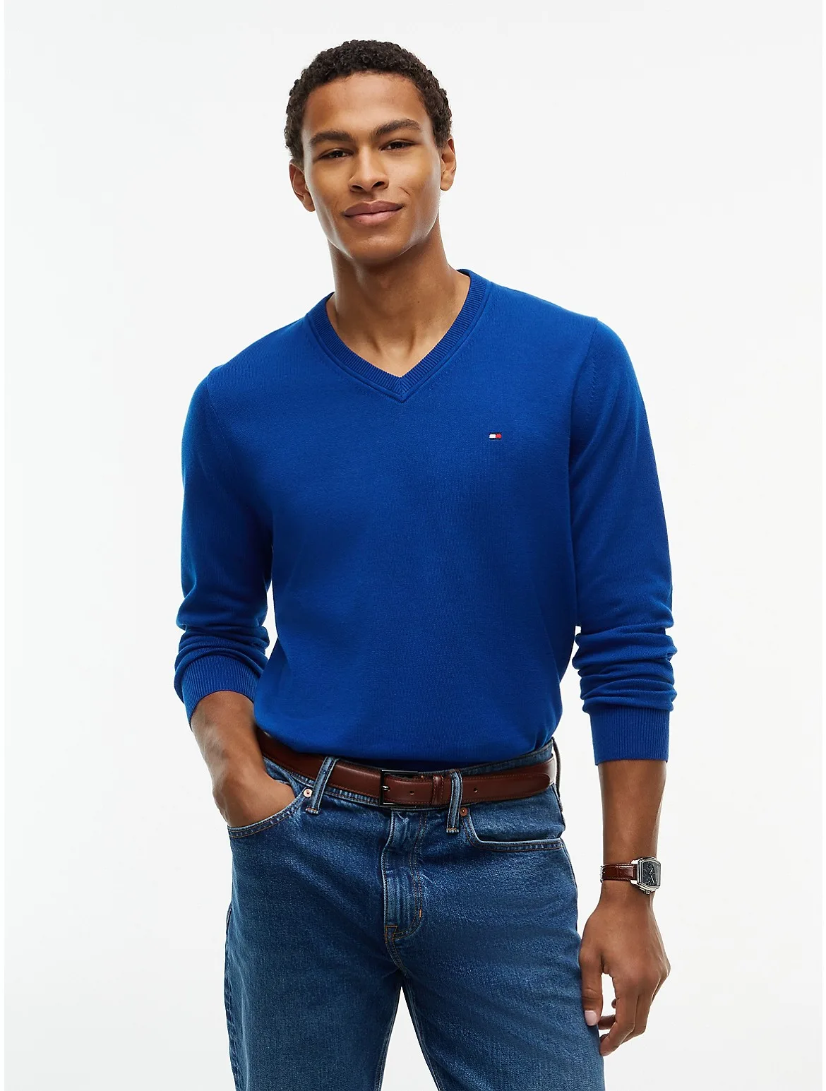 Essential V-Neck Sweater by Tommy Hilfiger