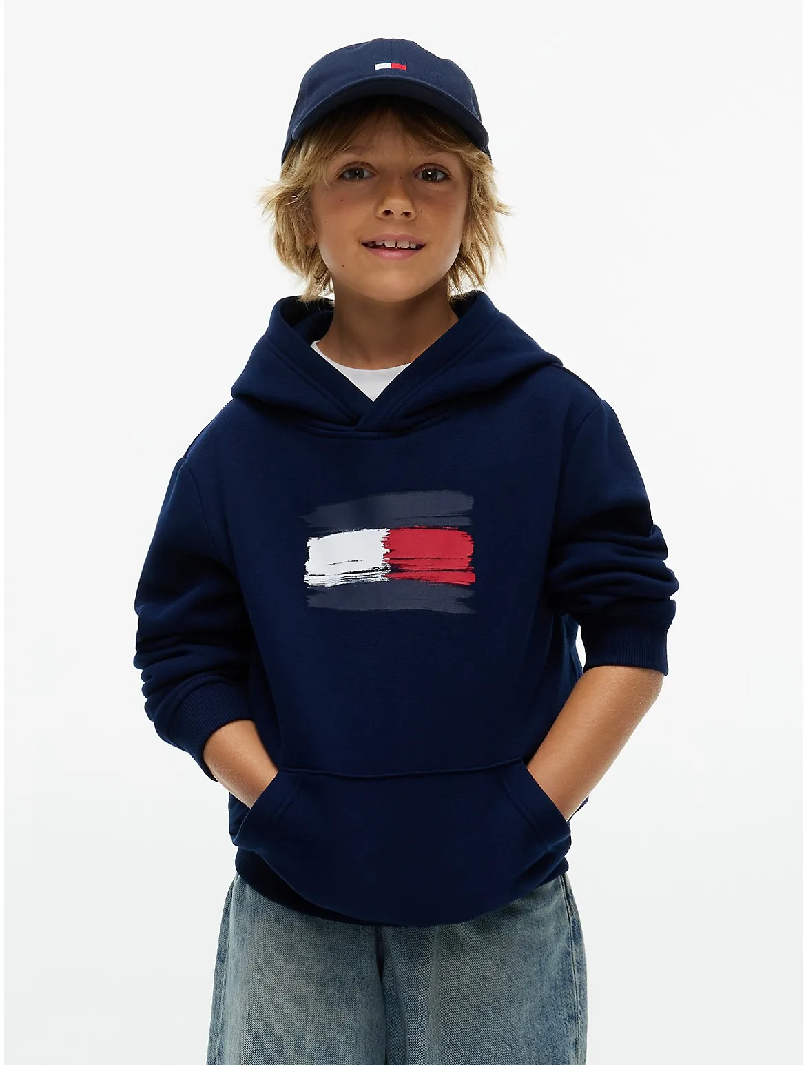 Paintbrush Flag Hoodie by Tommy Hilfiger