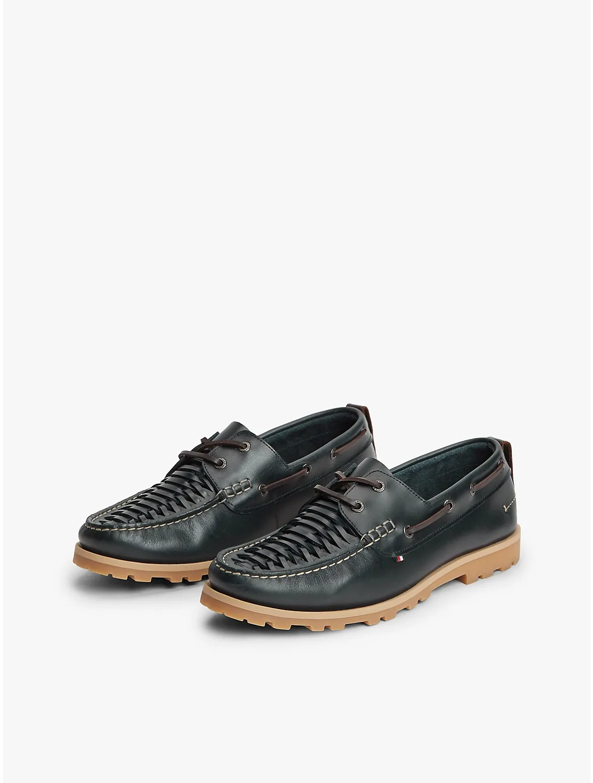 Woven Leather Boat Shoe by Tommy Hilfiger