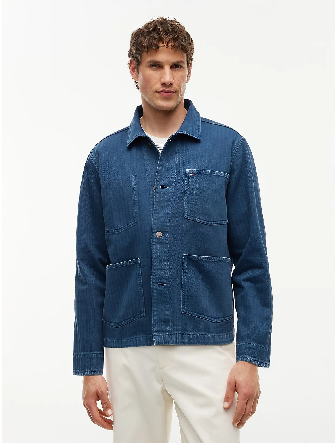 Garment-Dyed Herringbone Chore Jacket