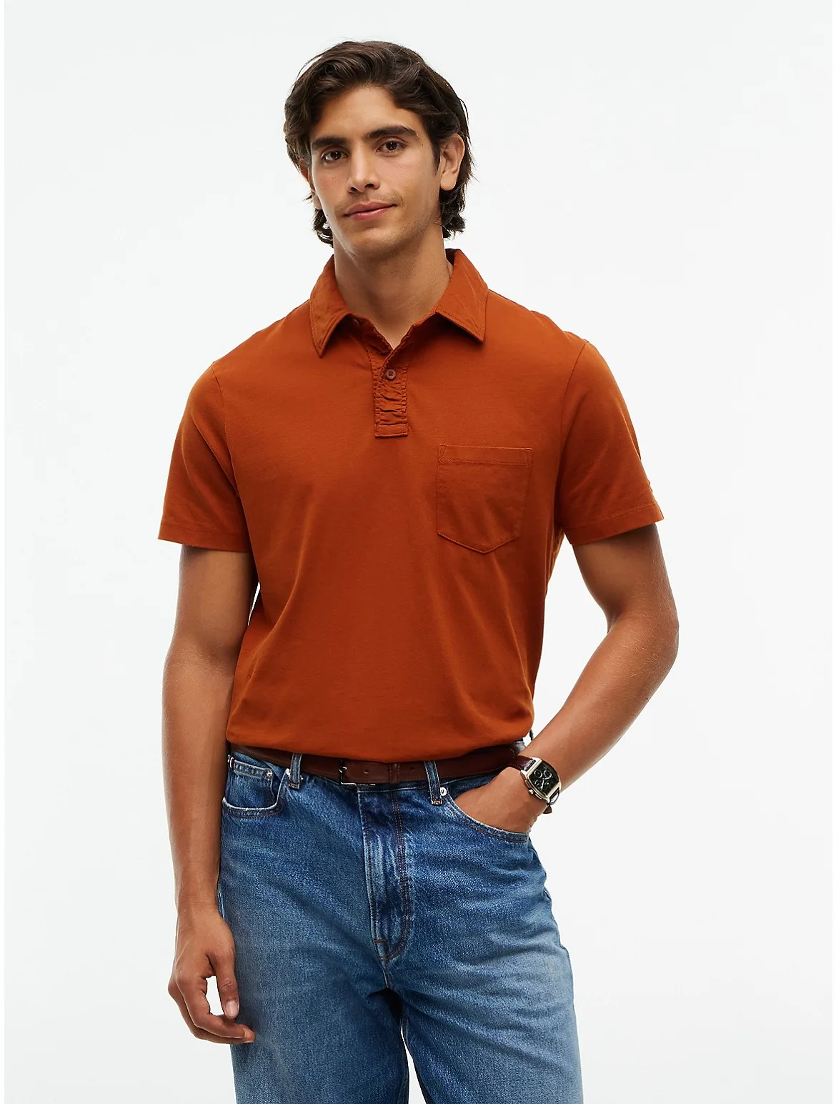 Regular Fit Jersey Pocket Polo by Tommy Hilfiger