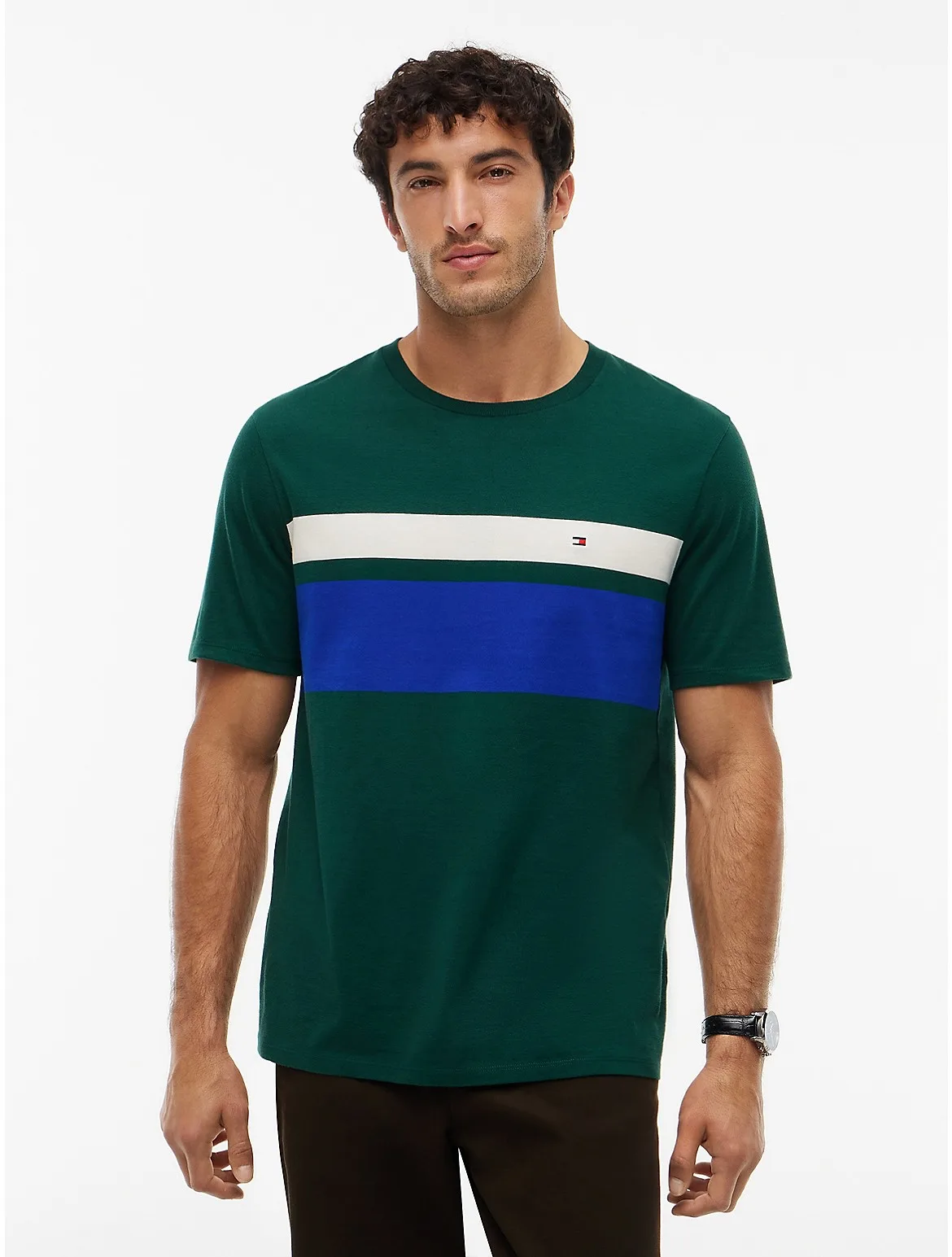 Block Stripe T-Shirt by Tommy Hilfiger