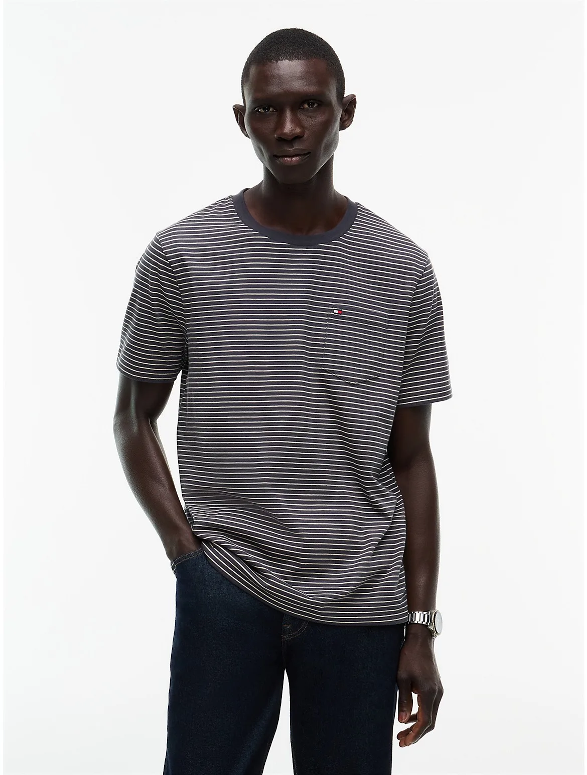 Striped Pocket T-Shirt by Tommy Hilfiger