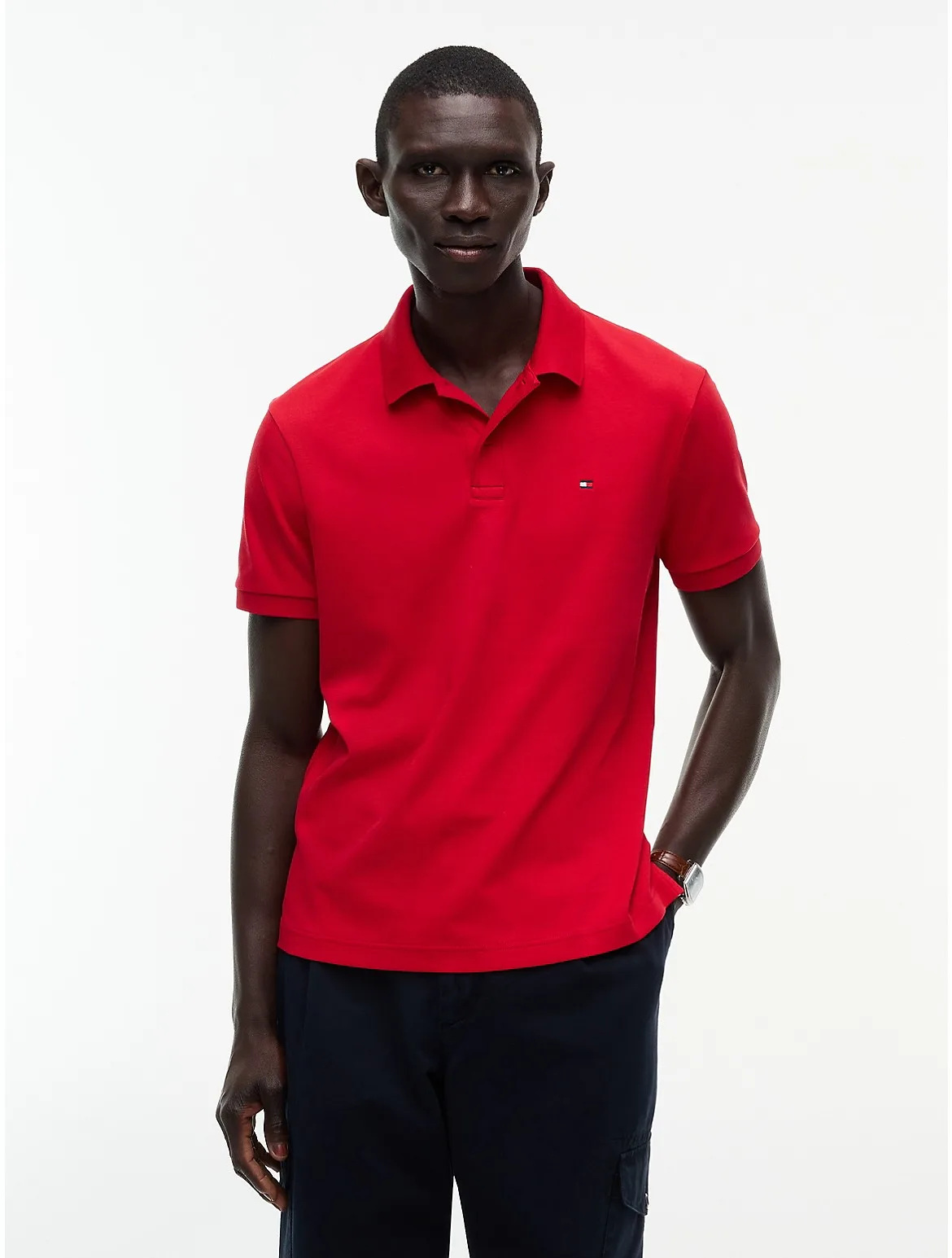 Regular Fit Smooth Cotton Polo by Tommy Hilfiger