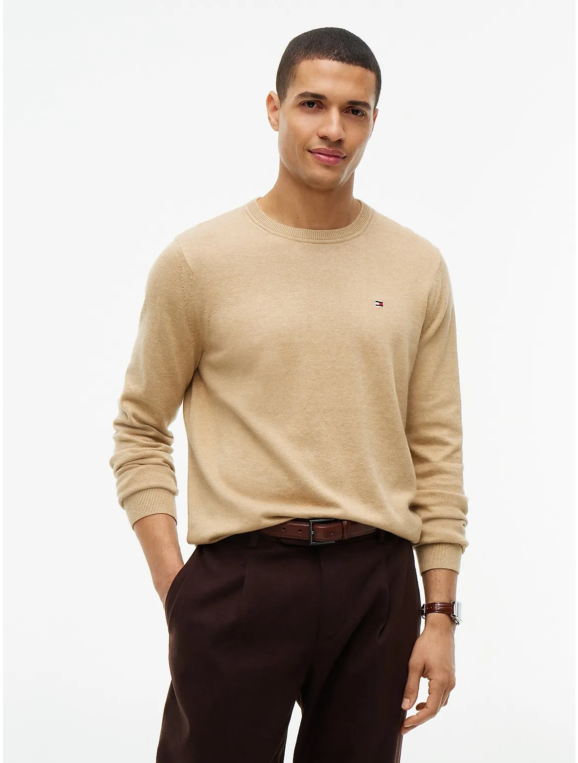 Solid Crewneck Sweater by Tommy Hilfiger