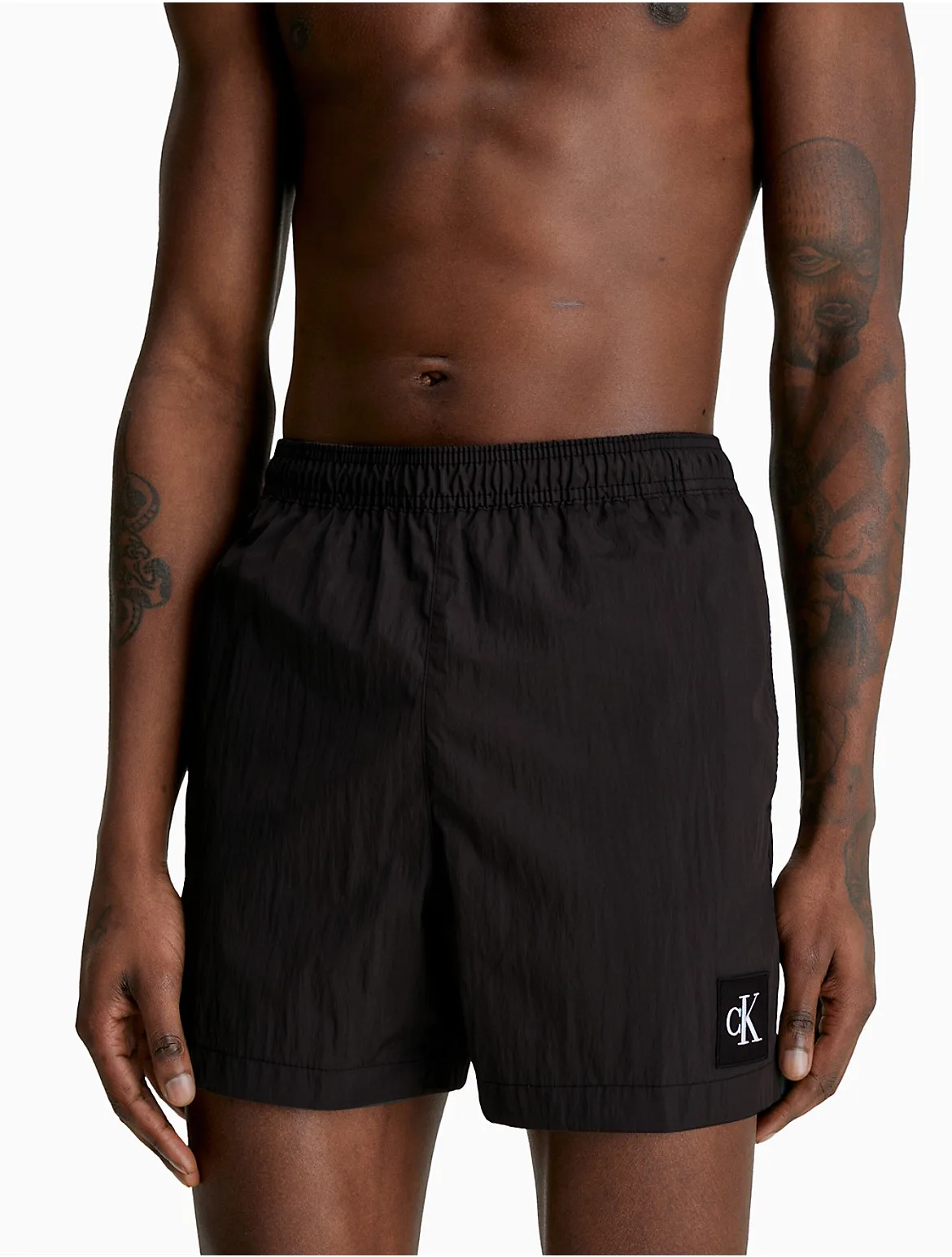 Nylon Drawstring Waist Swim Shorts by Calvin Klein