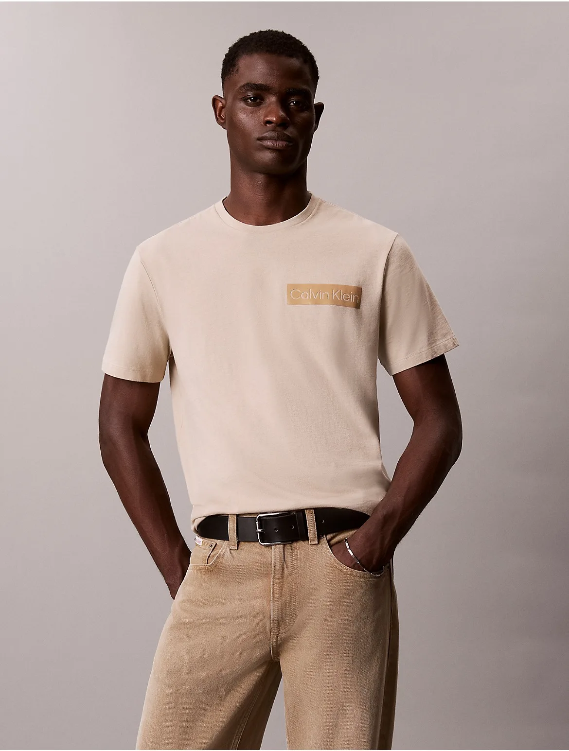 Garment-Washed Graphic Logo Tee by Calvin Klein Jeans
