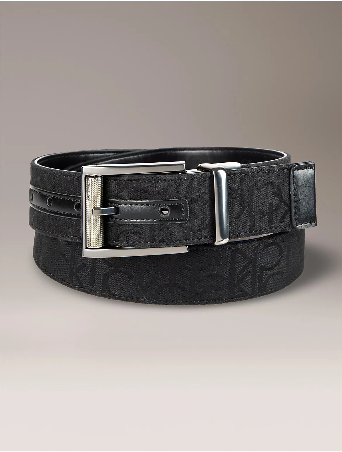 Logo Jacquard Reversible Belt by Calvin Klein