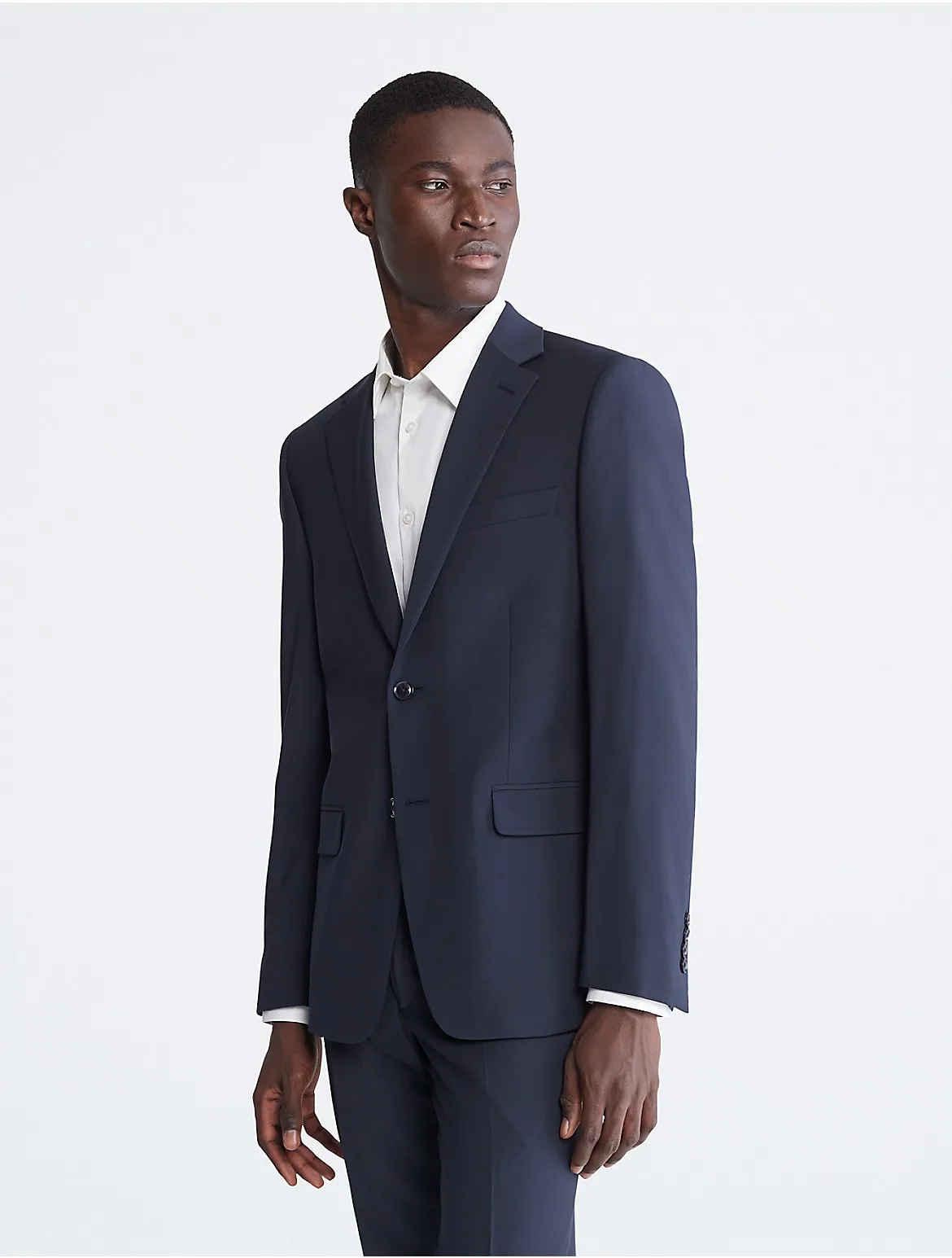 Skinny Fit Navy Suit Jacket by Calvin Klein