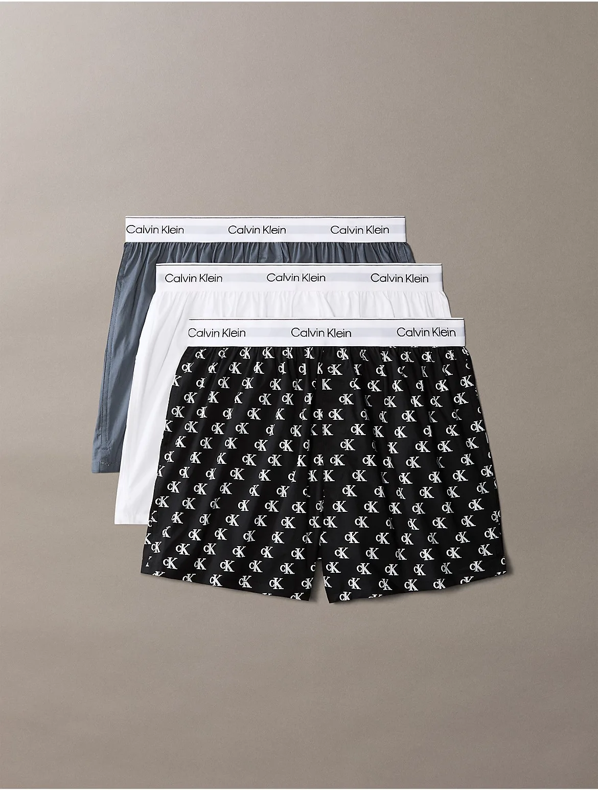 Icon Cotton Stretch 3-Pack Slim Boxer by Calvin Klein