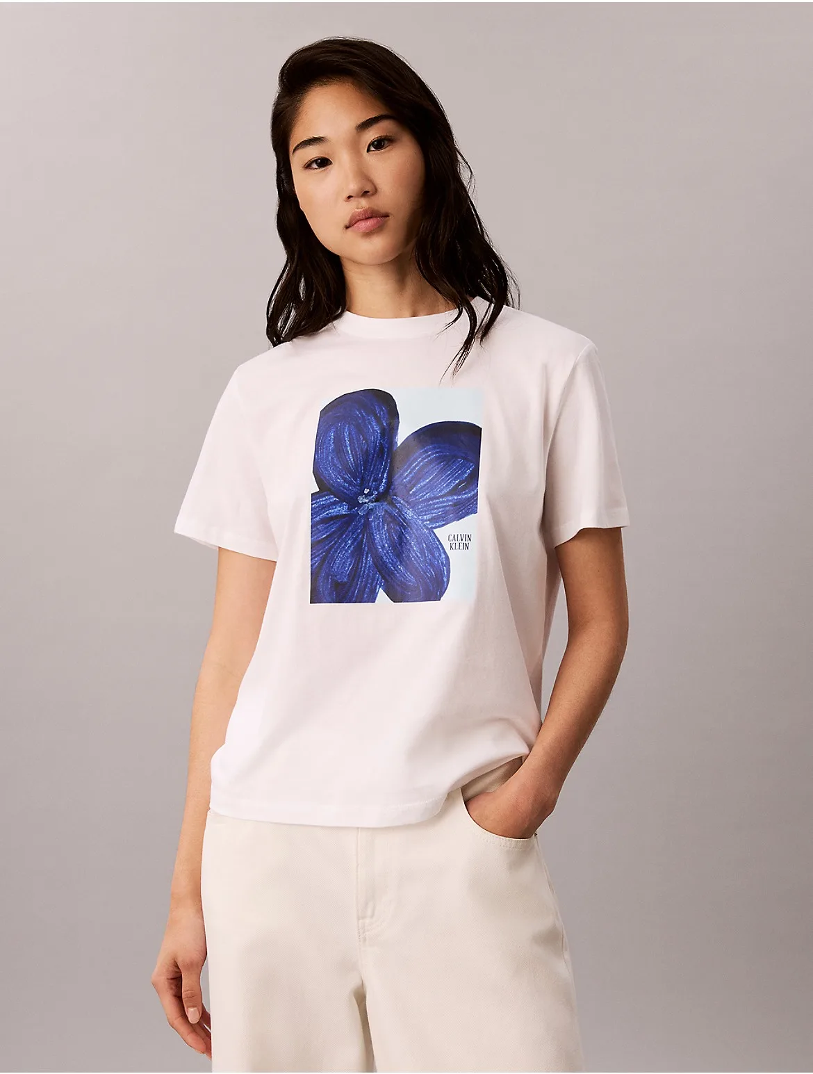 Floral Graphic Logo Tee by Calvin Klein Jeans