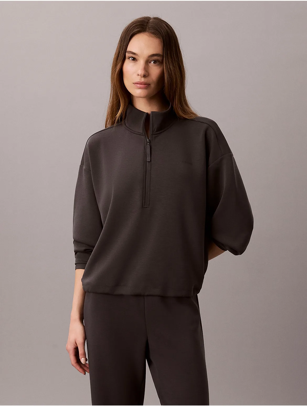 Ultra Soft Knit 1/4 Zip Sweatshirt by Calvin Klein Sport