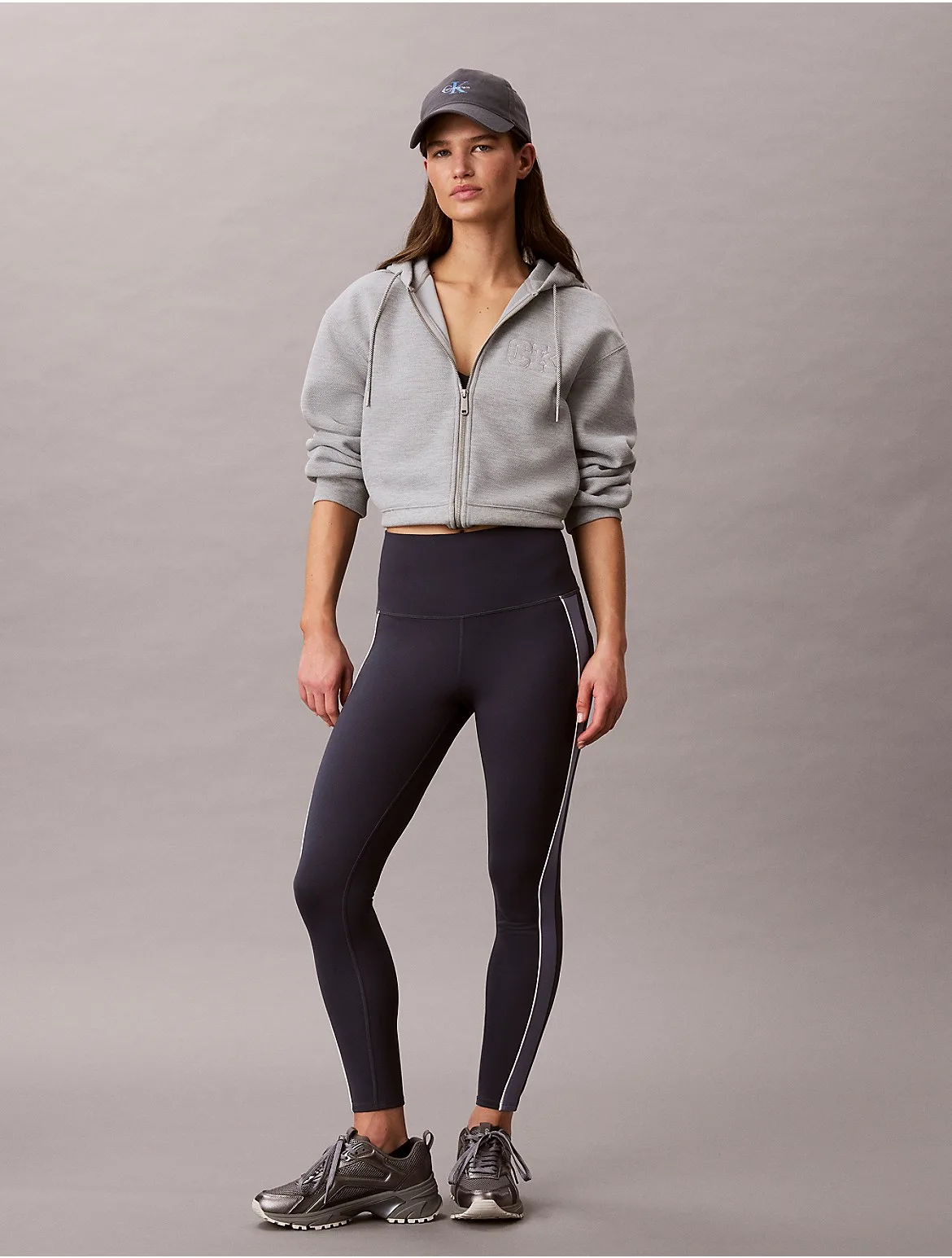 Soft Sport Side Stripe 7/8 Leggings by Calvin Klein Sport