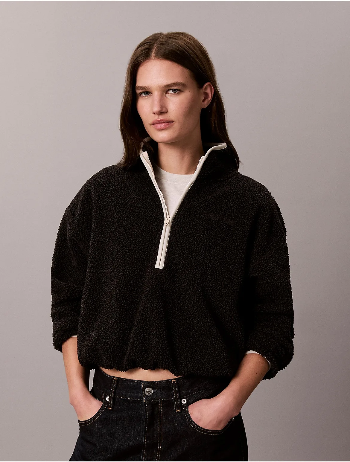 Sherpa 1/4 Zip Sweatshirt by Calvin Klein Sport