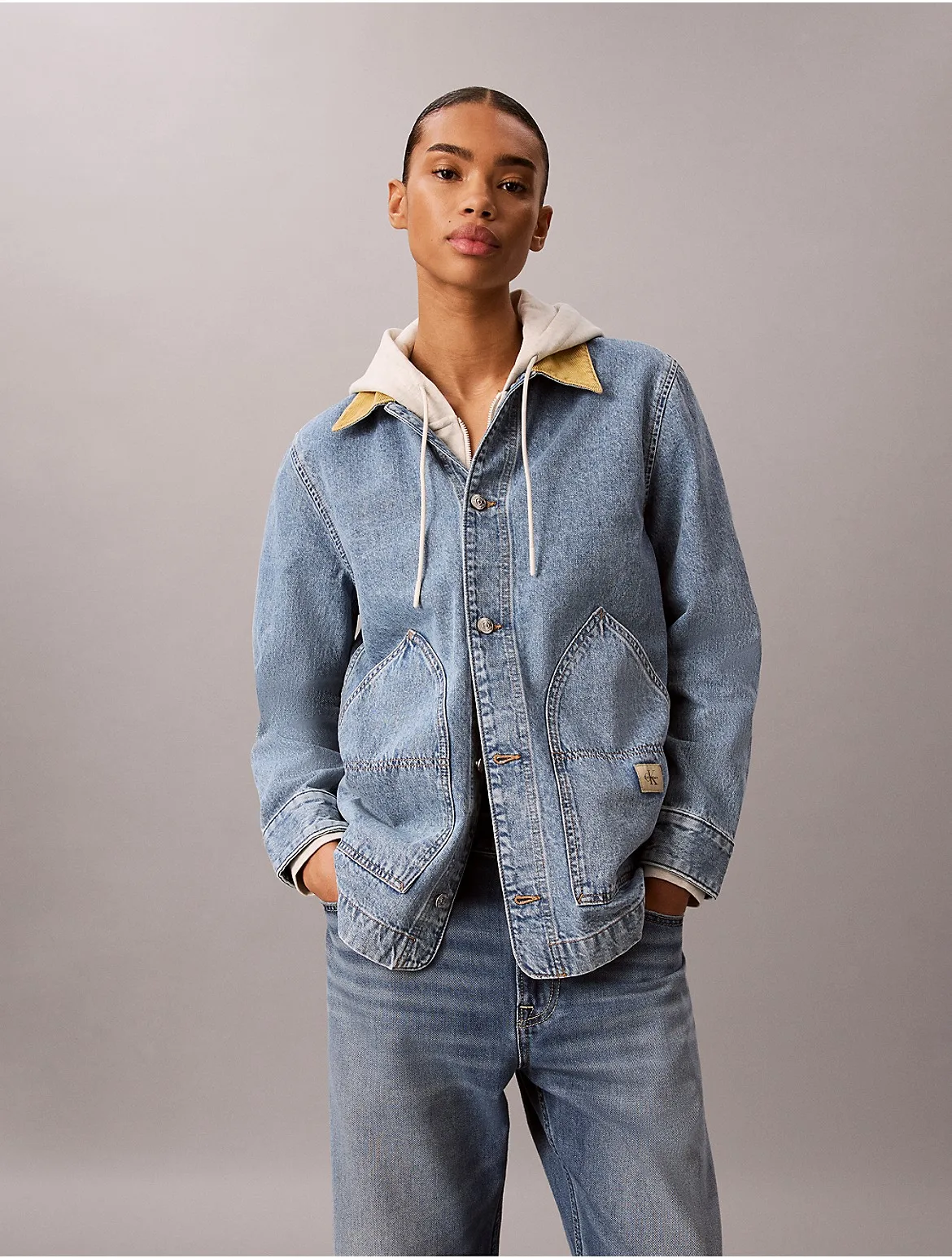 Contrast Collar Chore Coat by Calvin Klein Jeans