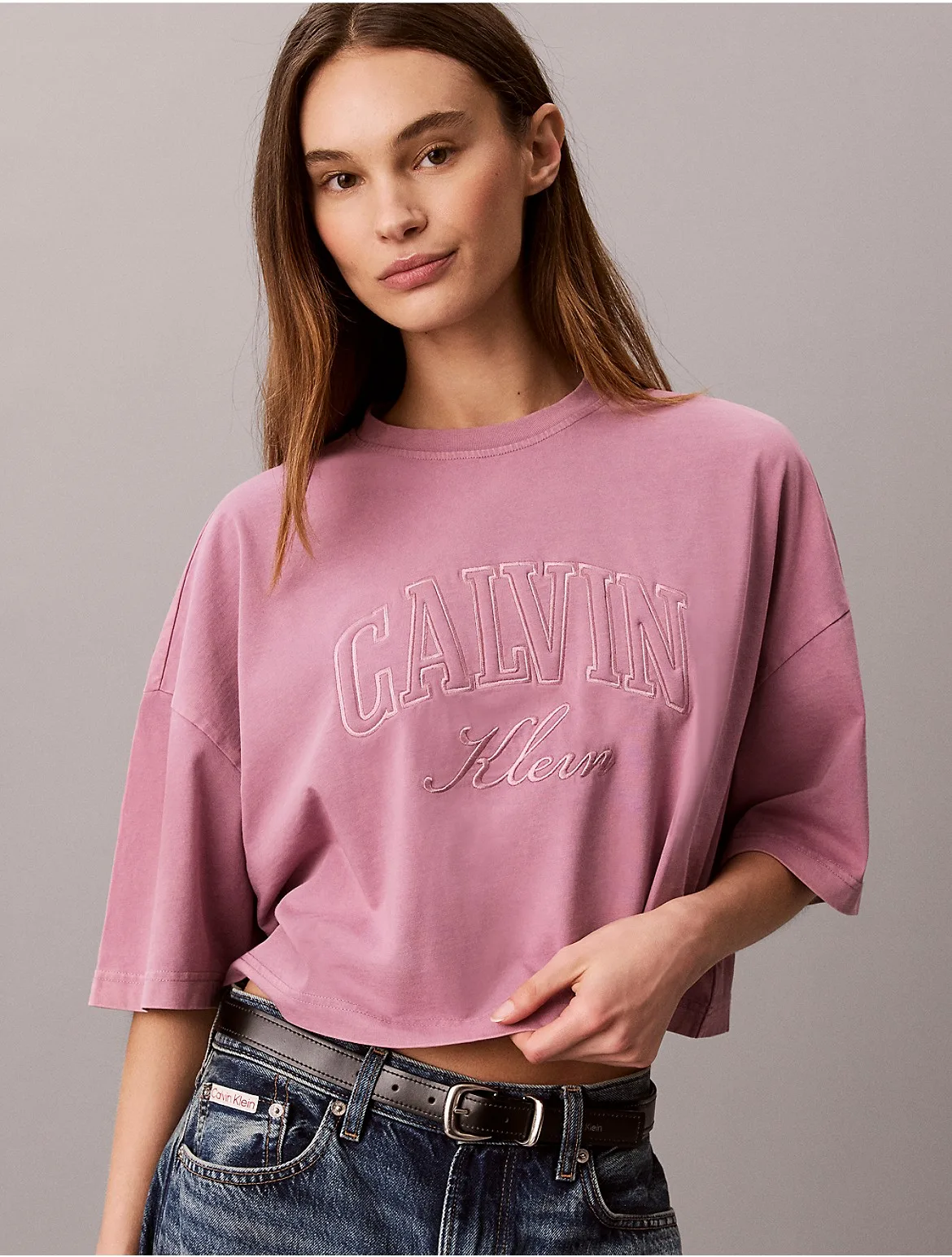 Boxy Applique Logo Tee by Calvin Klein Jeans