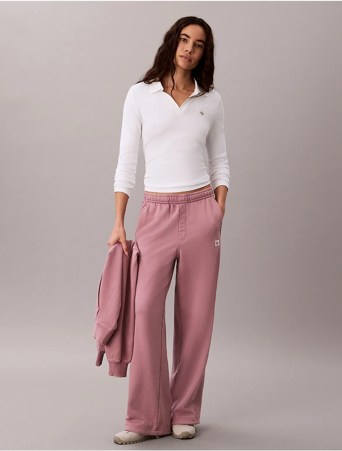 Woven Monologo Terry Sweatpants by Calvin Klein Jeans