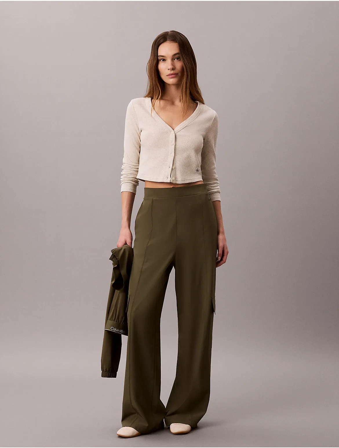 Commuter Wide Leg Cargo Pants by Calvin Klein Sport