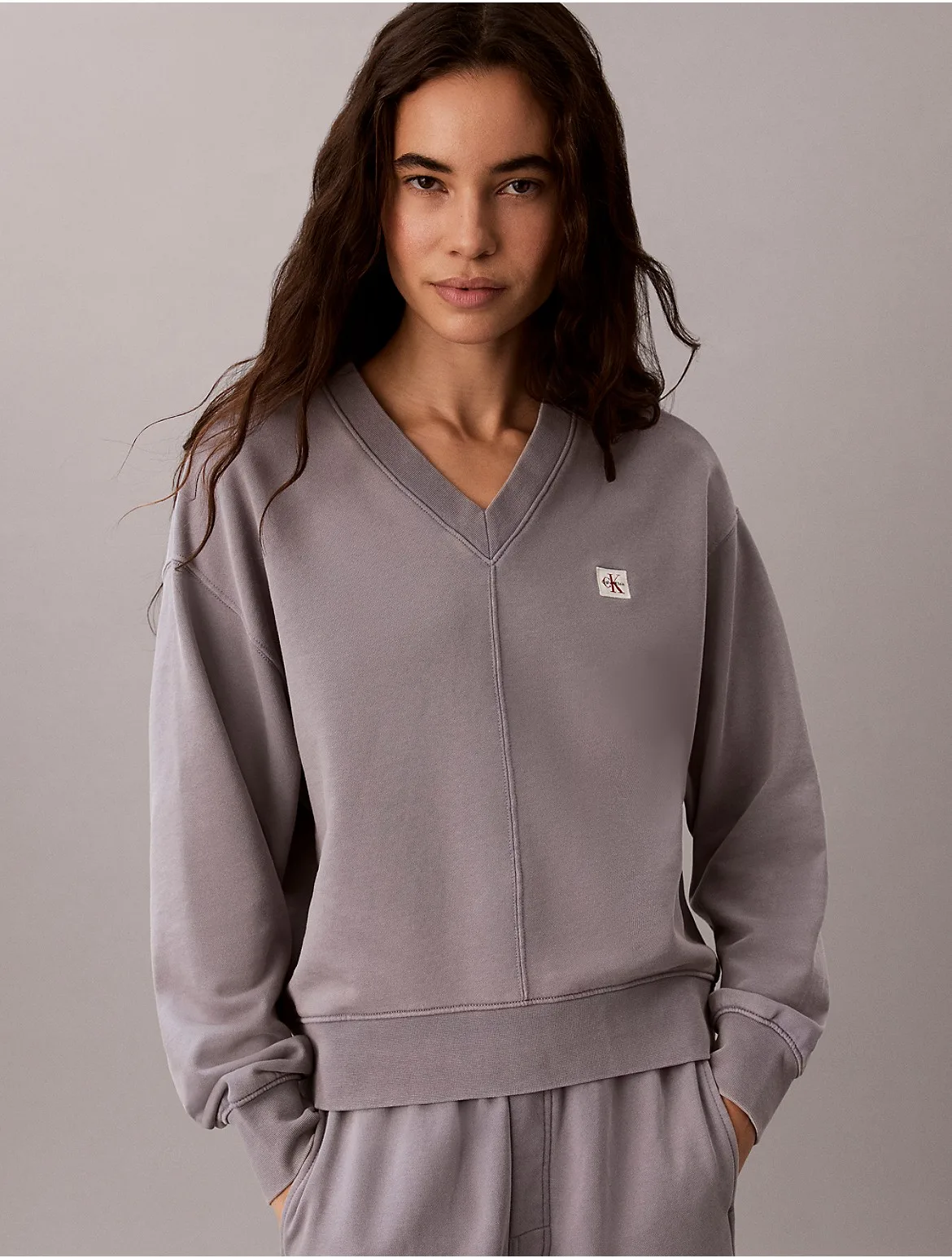 Woven Monologo Terry Relaxed Sweatshirt by Calvin Klein Jeans