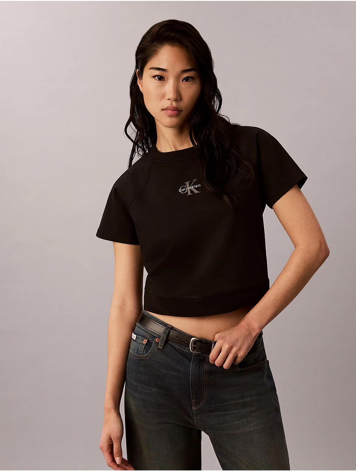 Monologo Interlock Cropped Tee