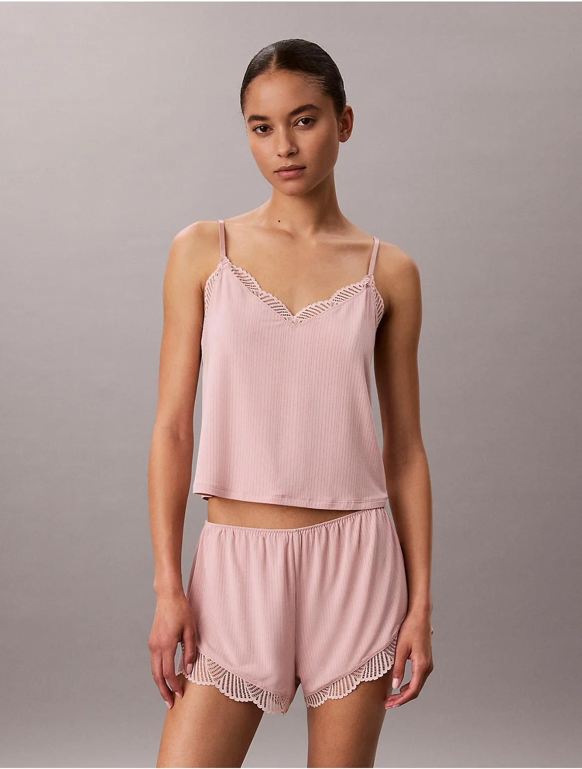 Ultra Soft Modal Rib Lace Cami by Calvin Klein