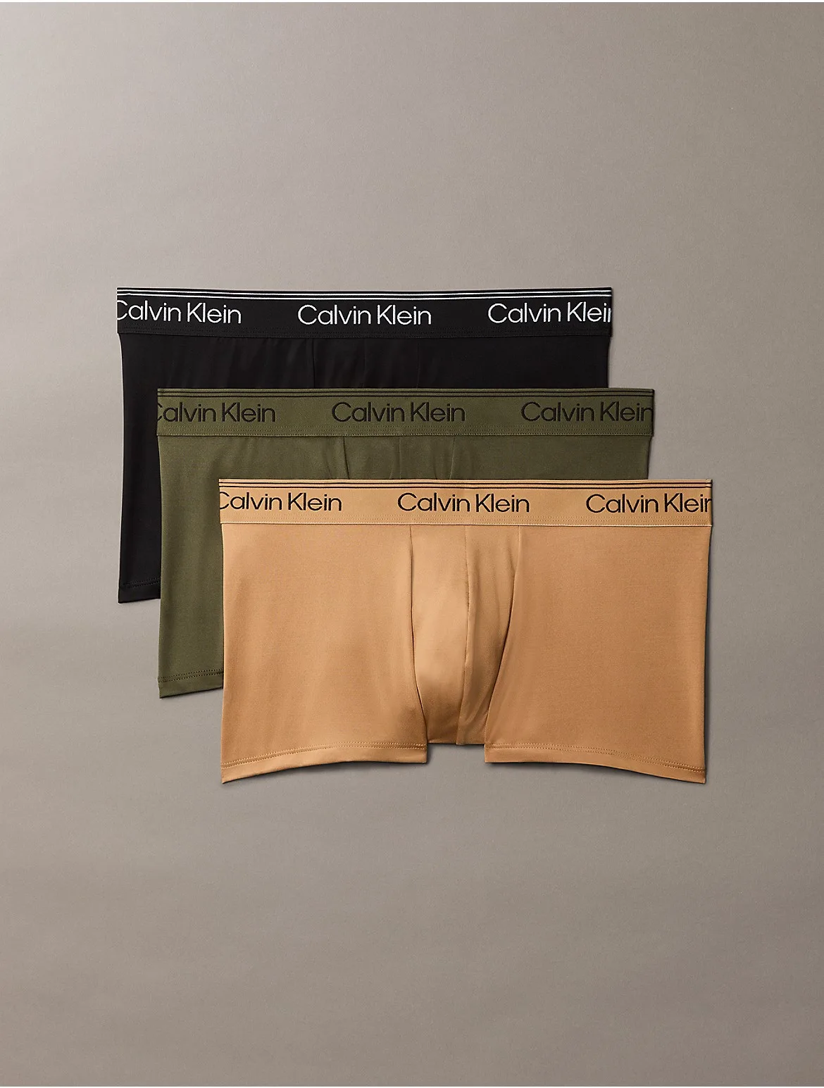 Microfiber Stretch 3-Pack Low Rise Trunk by Calvin Klein