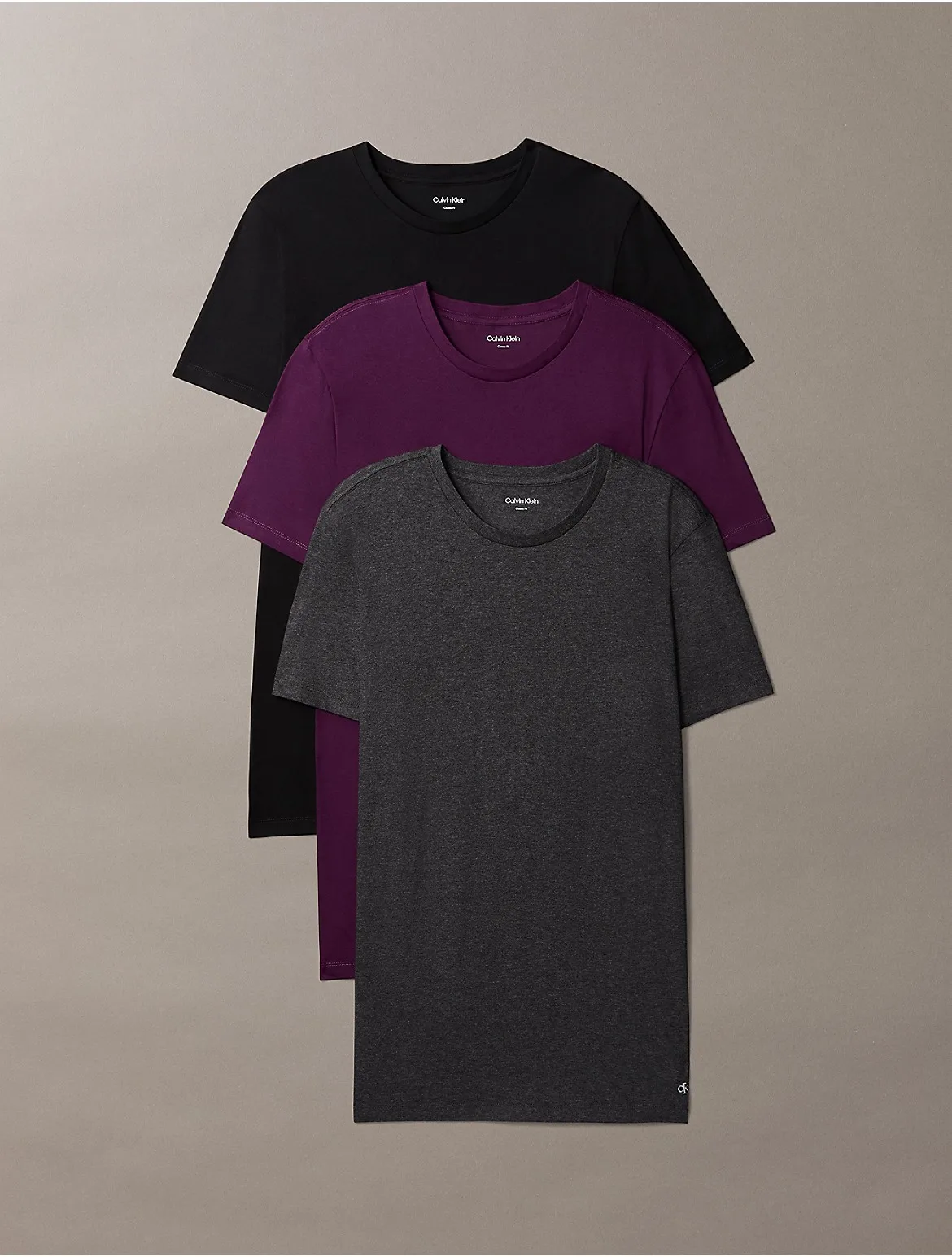 Cotton Classics 3-Pack Crewneck T-Shirt by Calvin Klein