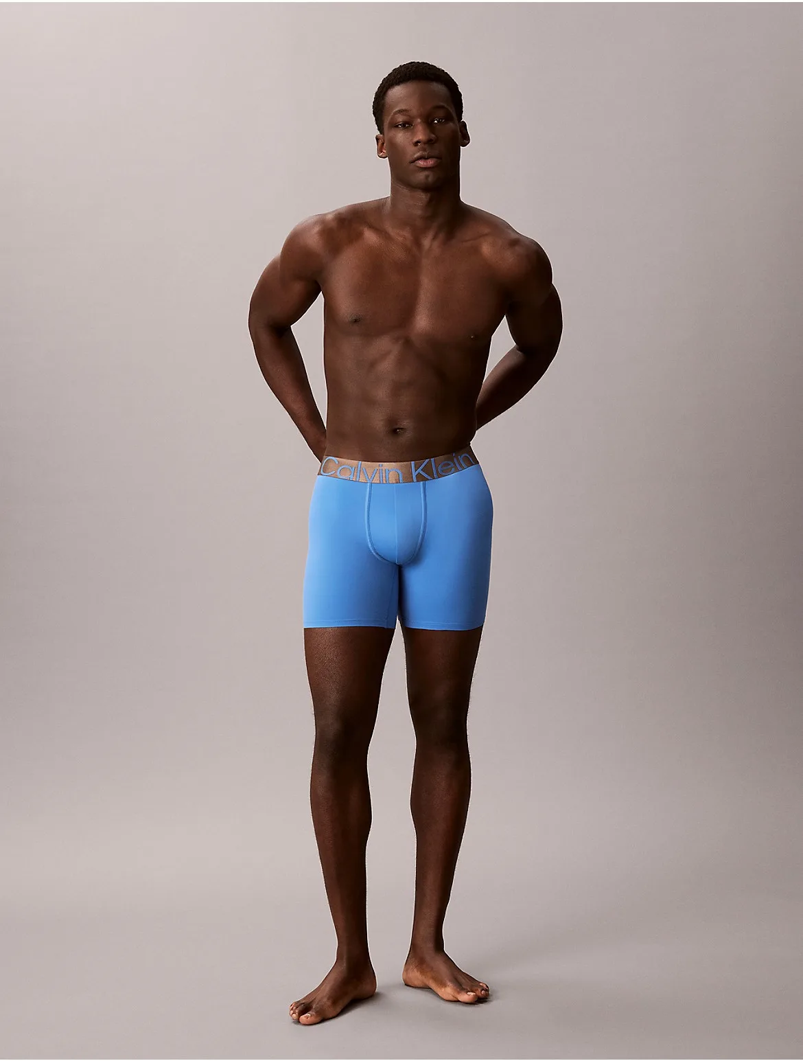 Brushed Microfiber Stretch Bronze Boxer Brief by Calvin Klein